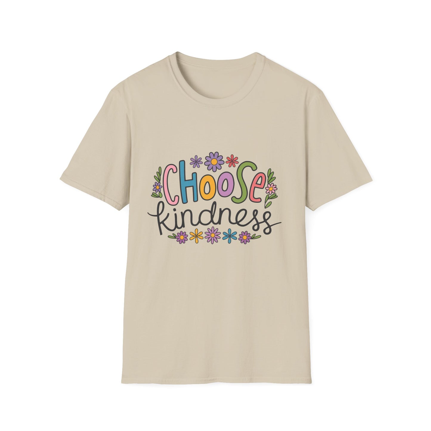 Choose Kindness Unisex Softstyle T-Shirt, Inspirational Tee, Positive Quote Shirt, Gift for Him or Her, Birthday Present