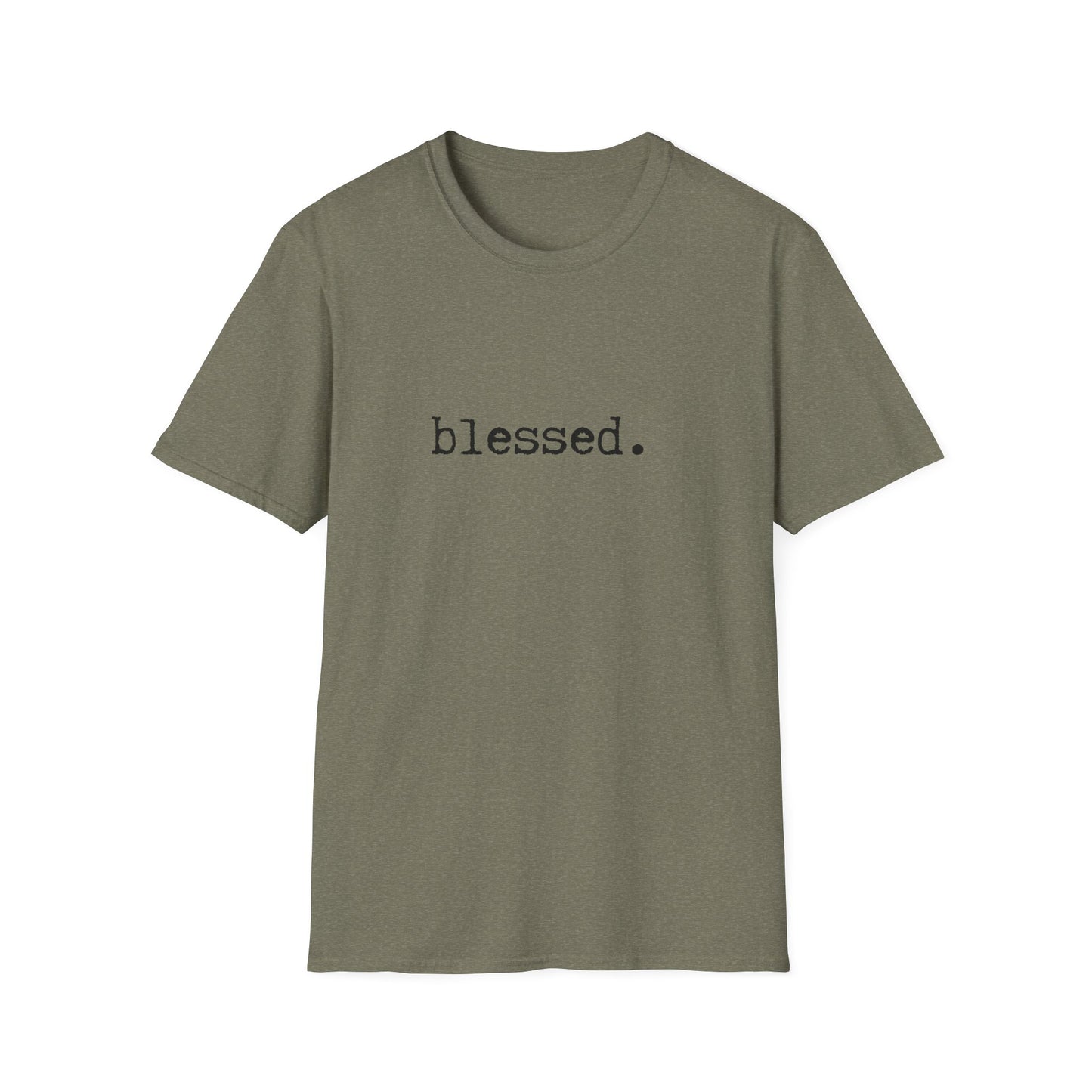 Blessed Unisex Softstyle T-Shirt, Minimalist tee, minimalist fashion, Simple message t-shirt, gift for him, gift for her, message tee
