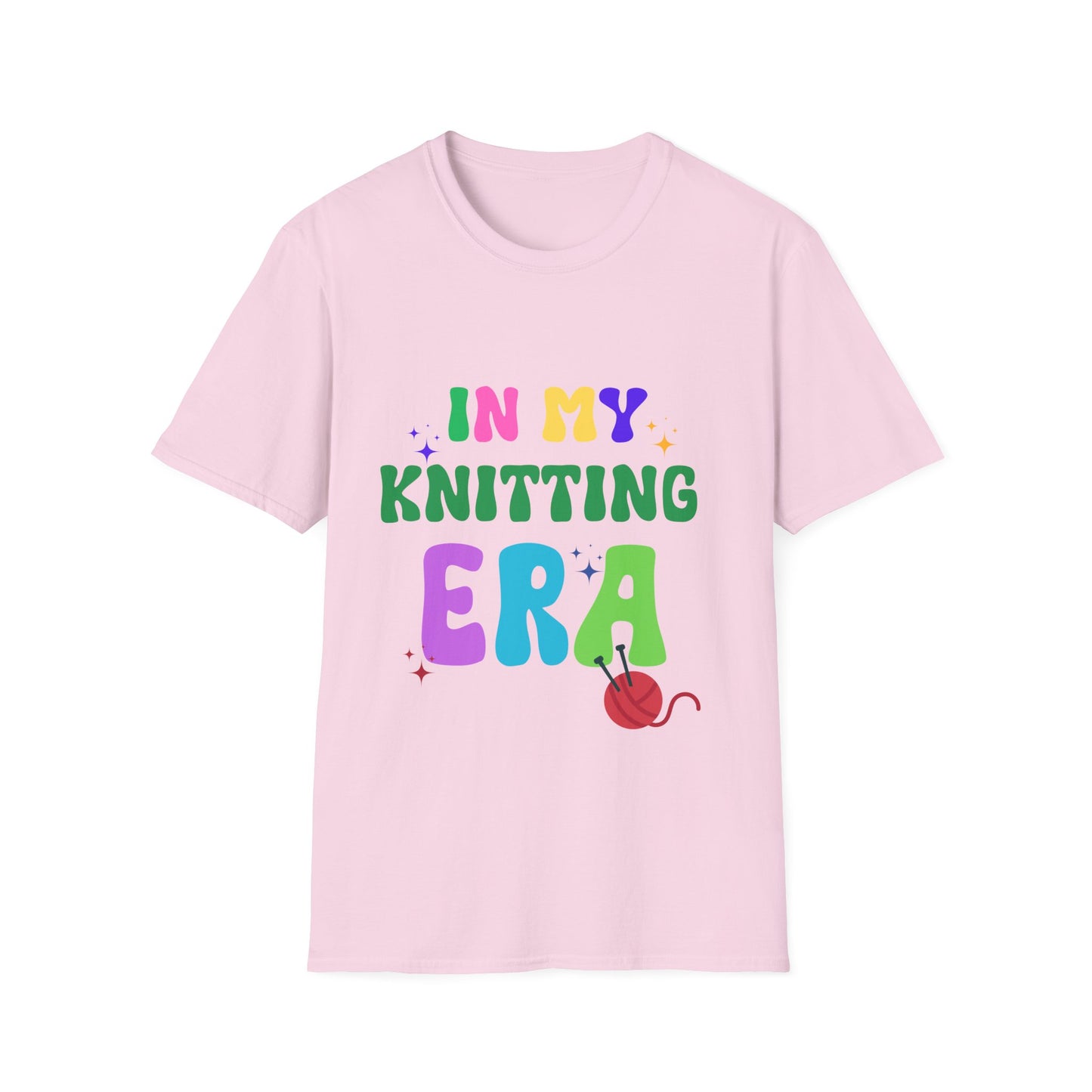 Knitting Era Unisex Softstyle T-Shirt, Knit Lover Gift Tee, Comfy Knitting Shirt, Knitter's Wardrobe Essential, Knitting Hobby Apparel