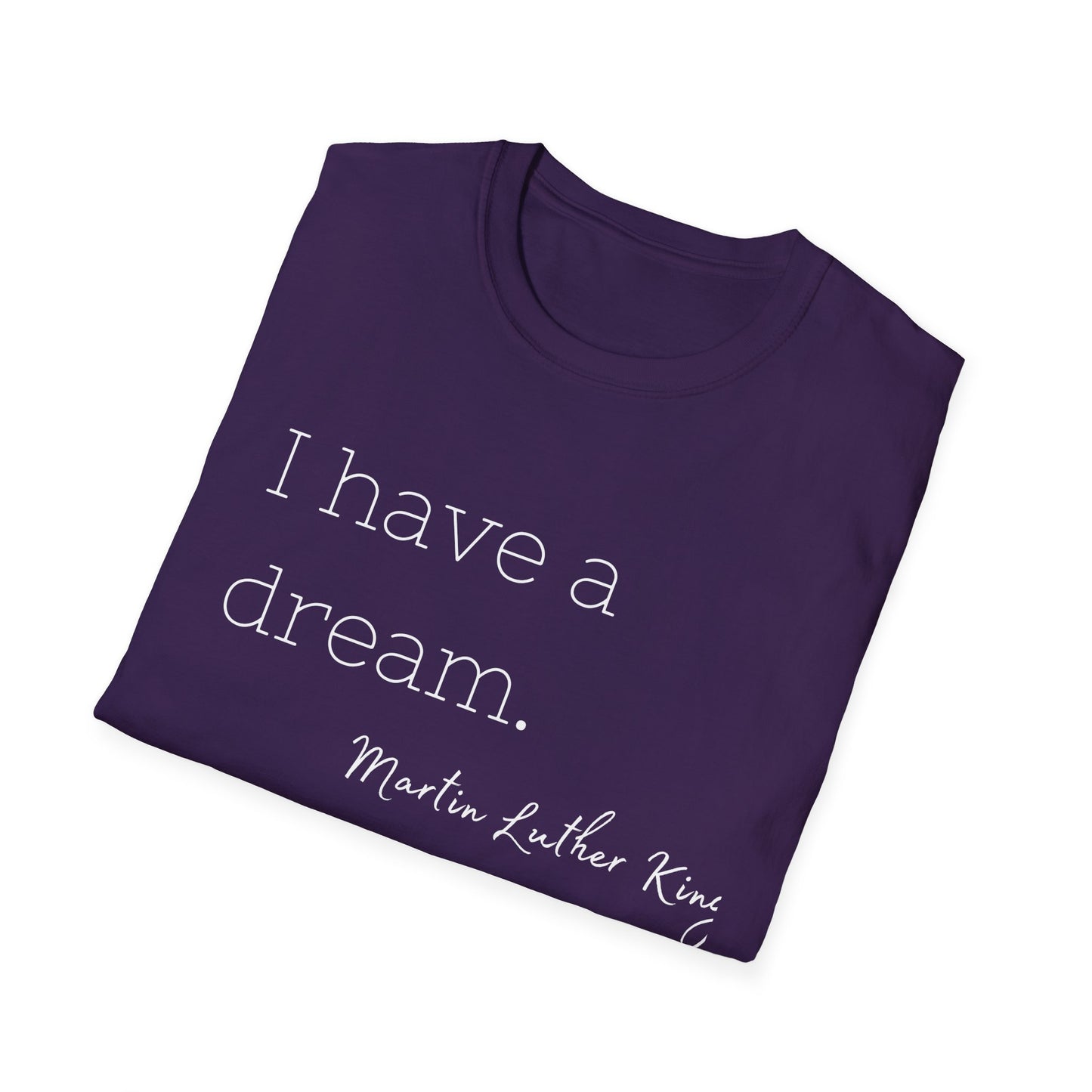 Martin Luther King Jr Quote Unisex Softstyle T-Shirt, Inspirational Tee, Civil Rights Activist, Black History Month Shirt, Equality Clothing