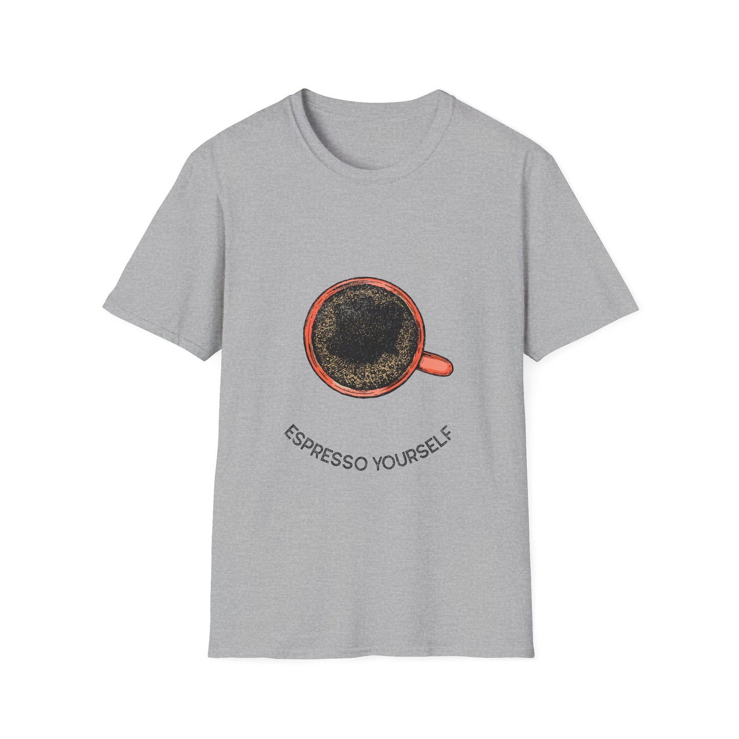 Espresso Yourself Unisex Softstyle T-Shirt, Coffee Lover Tee, Funny Coffee Shirt, Gift for Coffee Drinkers, Coffee Obsessed Apparel