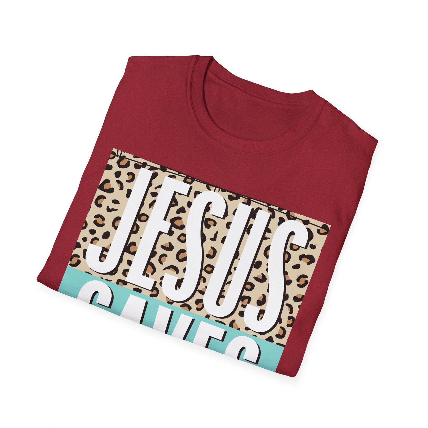 Religious Jesus Saves Unisex Softstyle T-Shirt, Christian Faith Tee, Church Gift, Inspirational Shirt, Religious Apparel