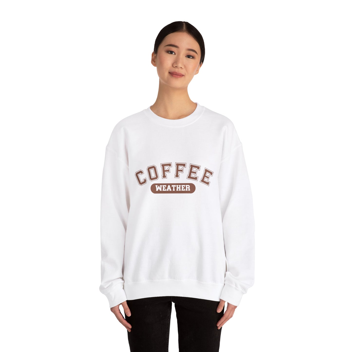 Coffee Weather Sweatshirt, Cozy Winter Jumper, Warm Fall Pullover, Gift for Coffee Lovers, Hygge Clothing, Comfy Sweater