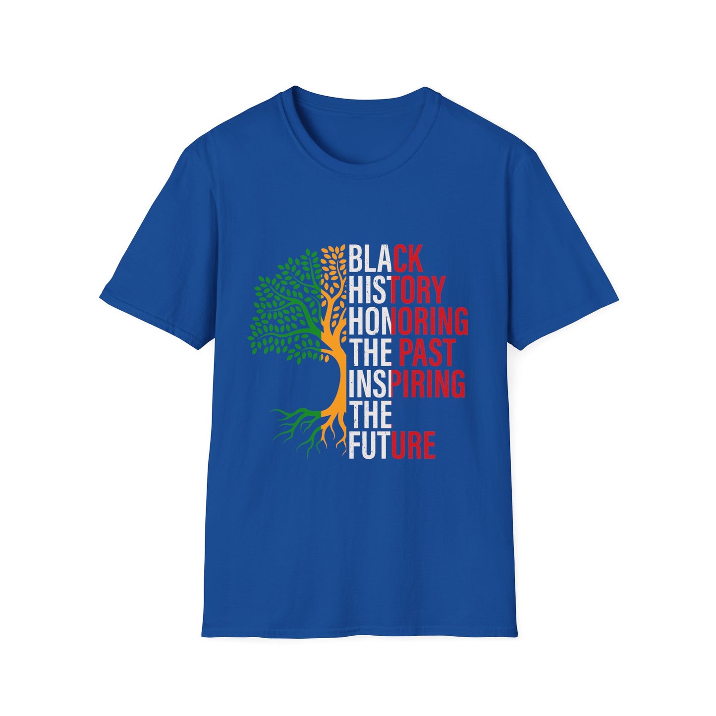 Black History Month Unisex Softstyle T-Shirt, Cultural Pride, Ethical Design - Honoring Past Inspiring Future, African American Tee,