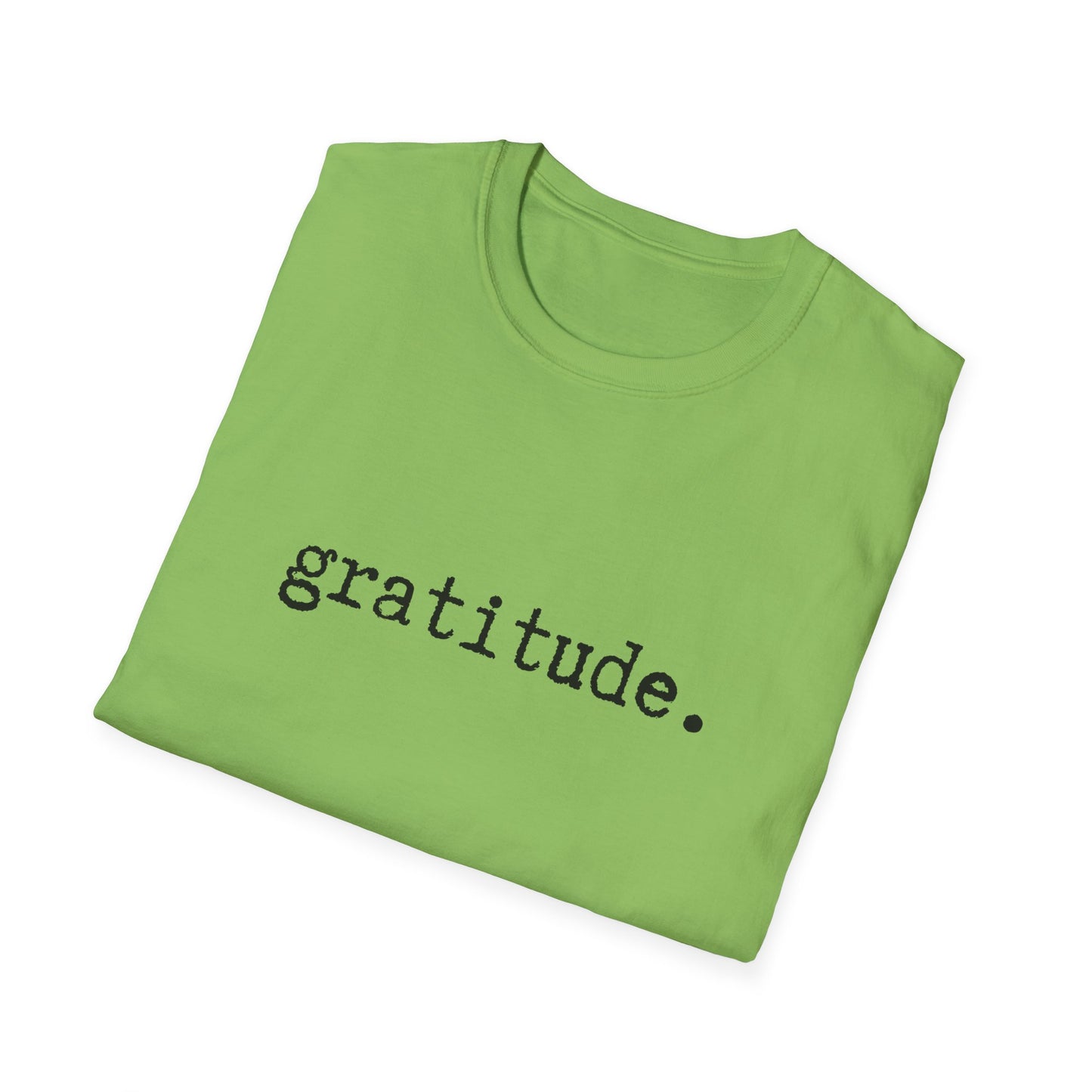 Gratitude Minimalist Softstyle Unisex T-Shirt, Thankful Appreciation Tee, Positive Vibes Shirt, Thank You Minimalist Top, Grateful Gift Idea