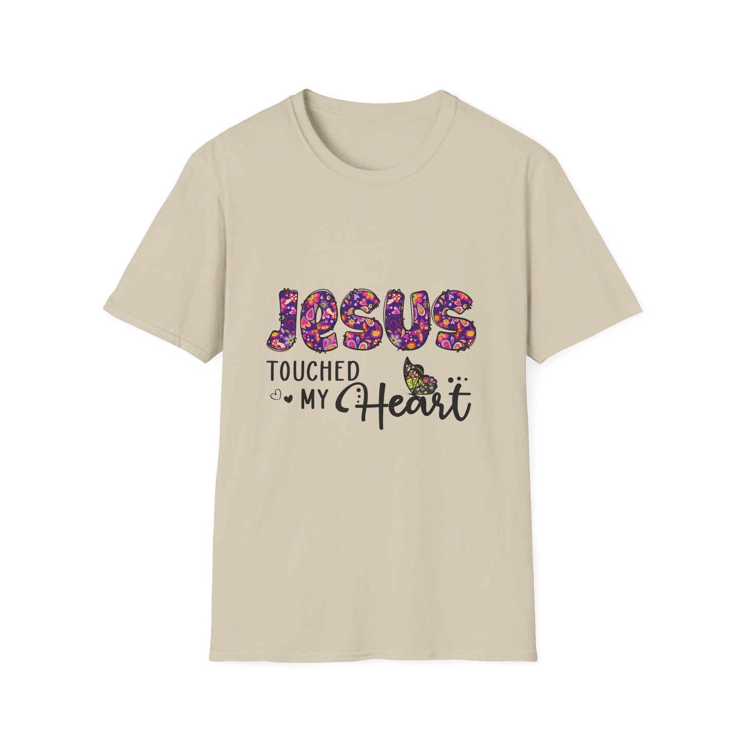 Jesus Touched My Heart Unisex T-Shirt, Spiritual Tee, Christian Gift, Inspirational Shirt, Faith Clothing