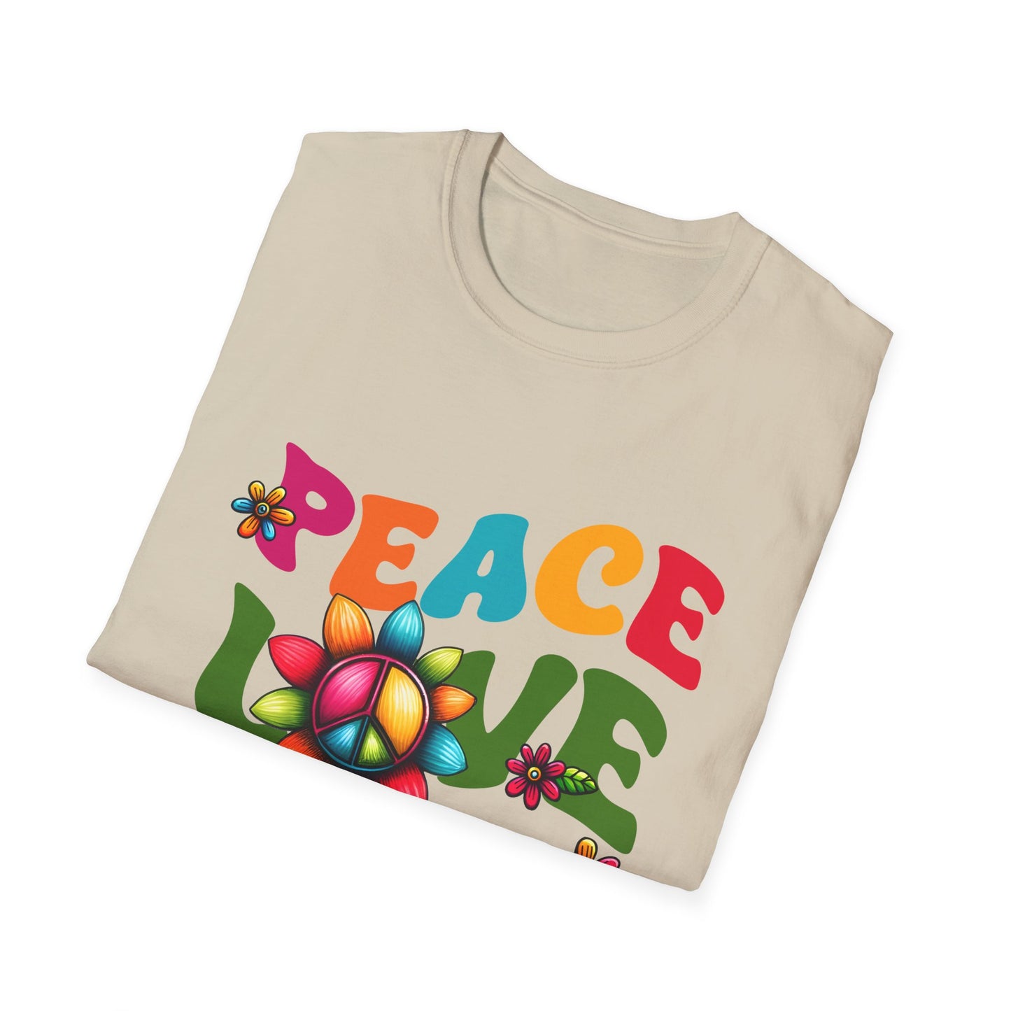 Christian Peace Love Jesus Unisex Softstyle T-Shirt, Religious Faith Tee, Christian Gift, Inspirational Shirt, Religious Apparel, Christian