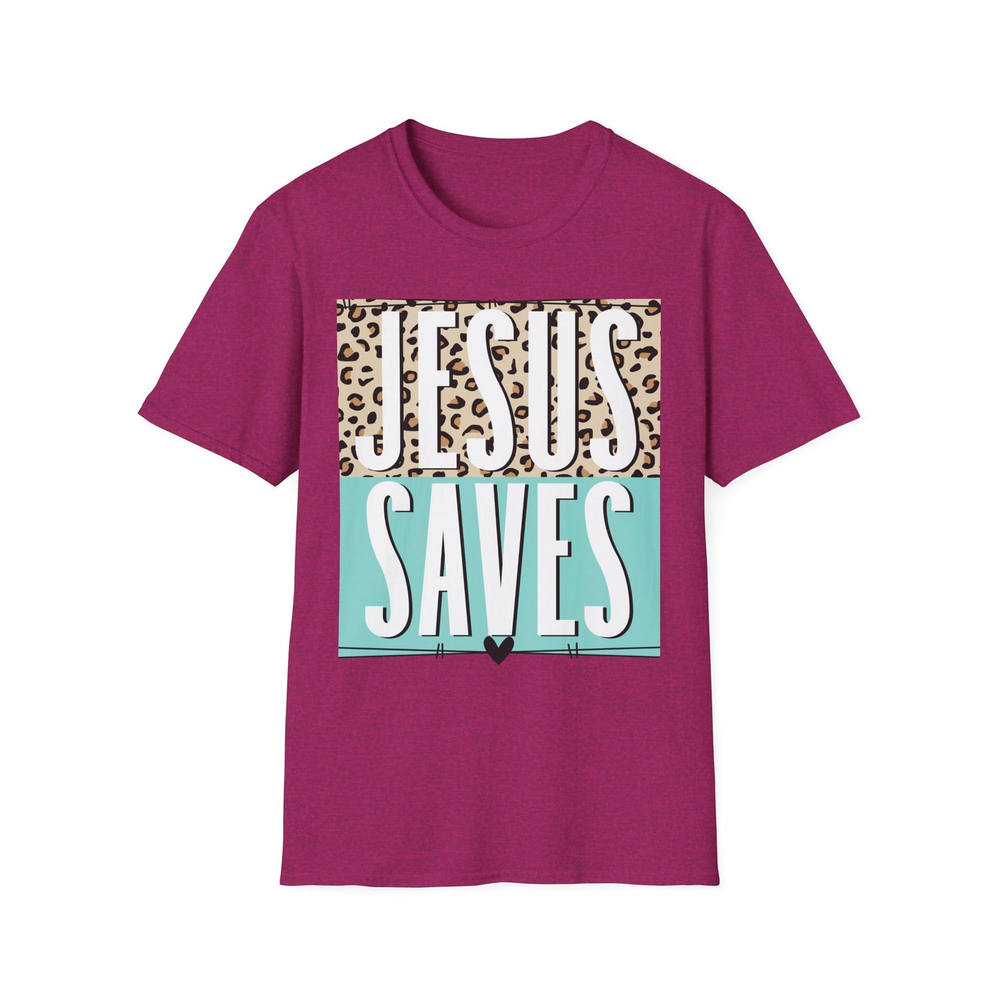 Religious Jesus Saves Unisex Softstyle T-Shirt, Christian Faith Tee, Church Gift, Inspirational Shirt, Religious Apparel