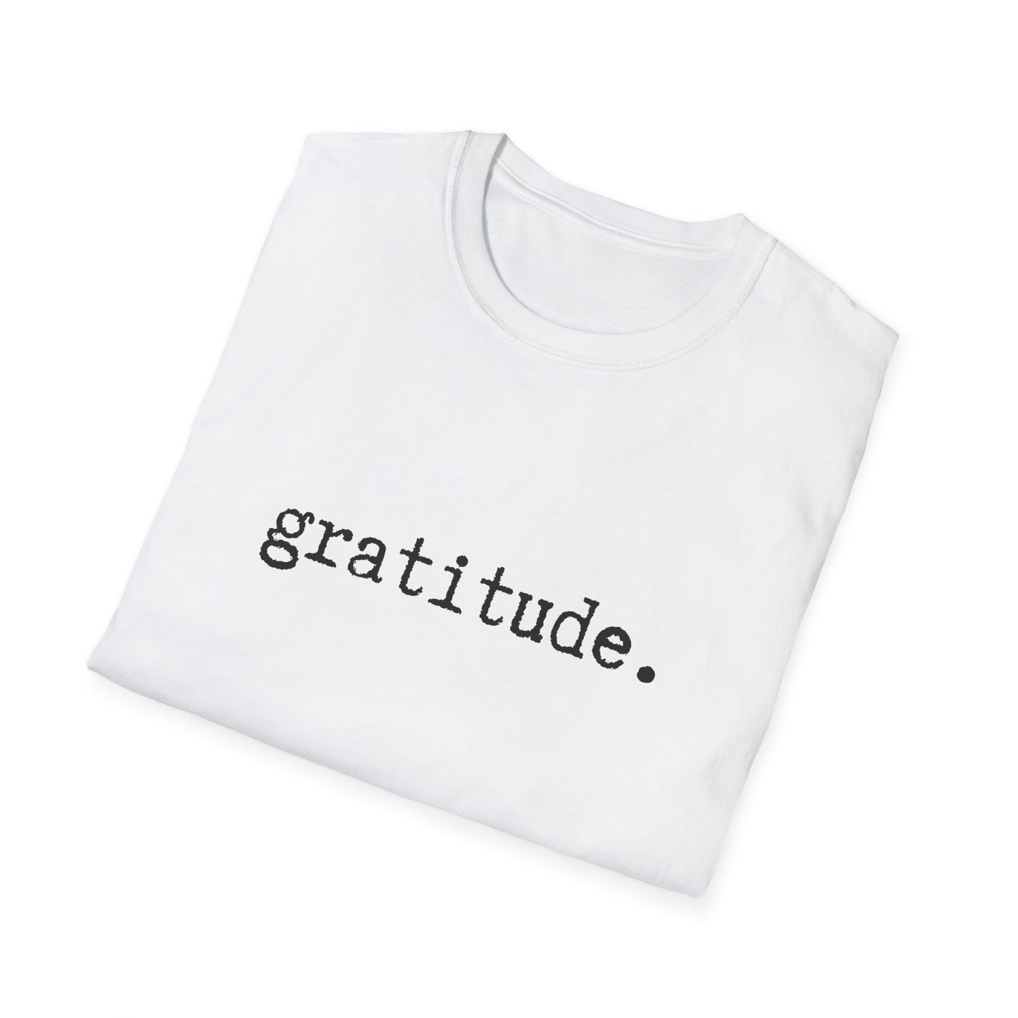 Gratitude Minimalist Softstyle Unisex T-Shirt, Thankful Appreciation Tee, Positive Vibes Shirt, Thank You Minimalist Top, Grateful Gift Idea