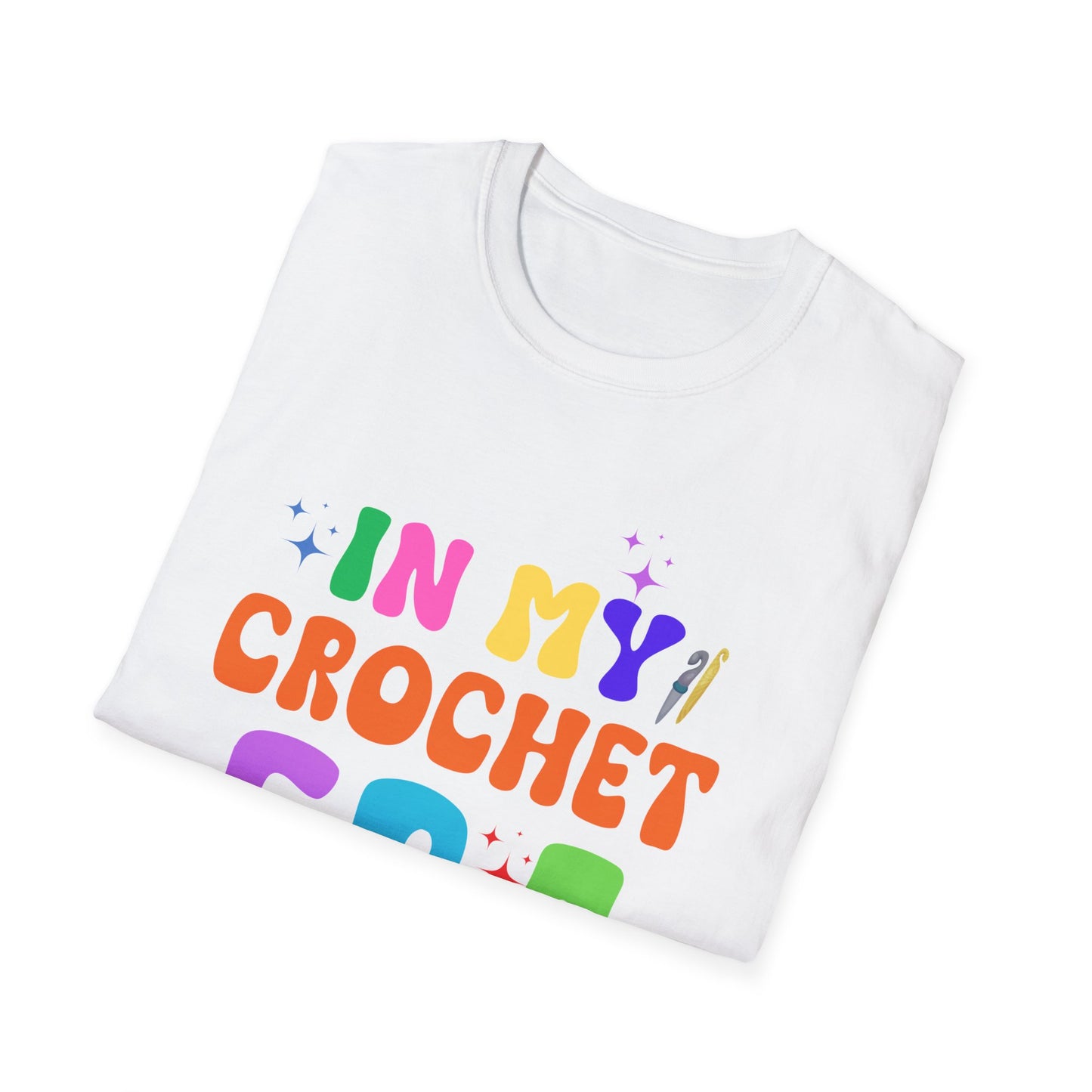 Crocheting Era Unisex T-Shirt, Handmade Crochet Lover Tee, Vintage Style Knitting Shirt, Crafty Gift for Knitters, Soft Cotton Top