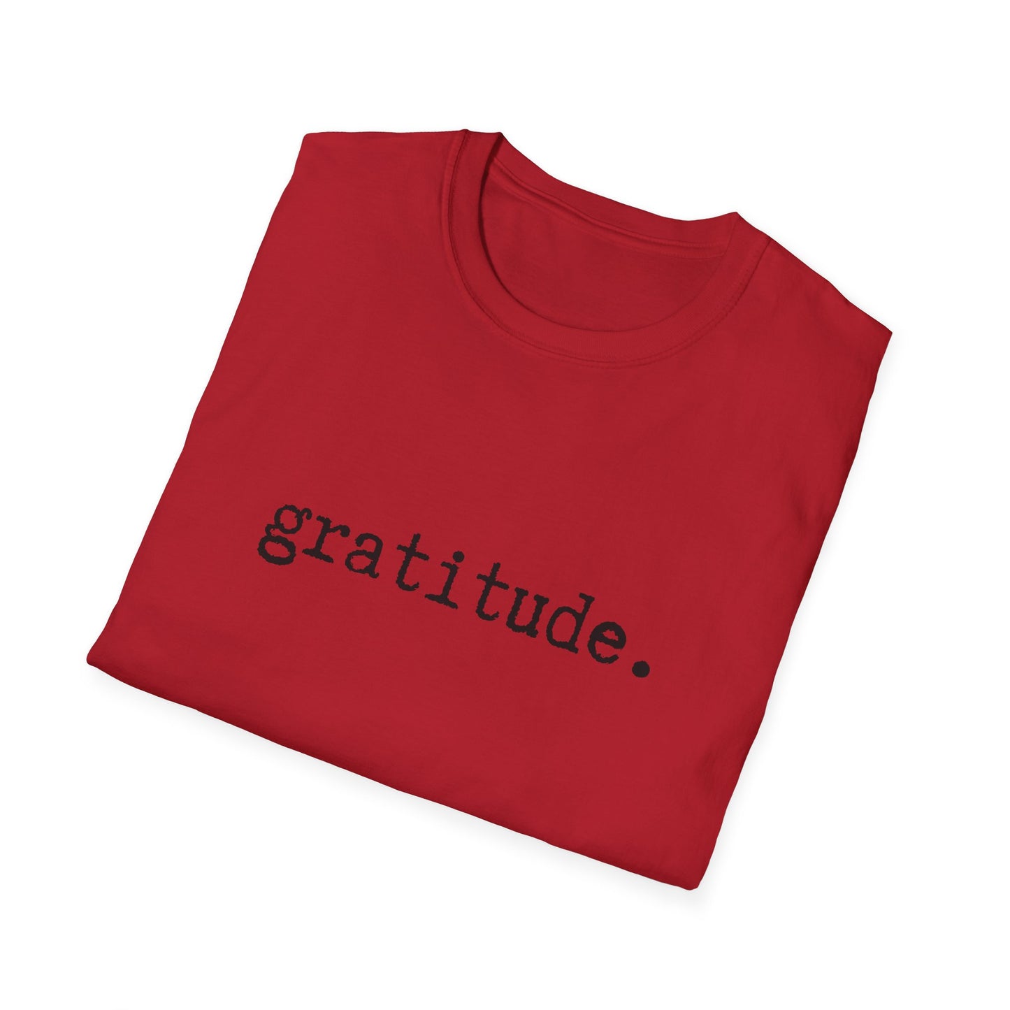 Gratitude Minimalist Softstyle Unisex T-Shirt, Thankful Appreciation Tee, Positive Vibes Shirt, Thank You Minimalist Top, Grateful Gift Idea