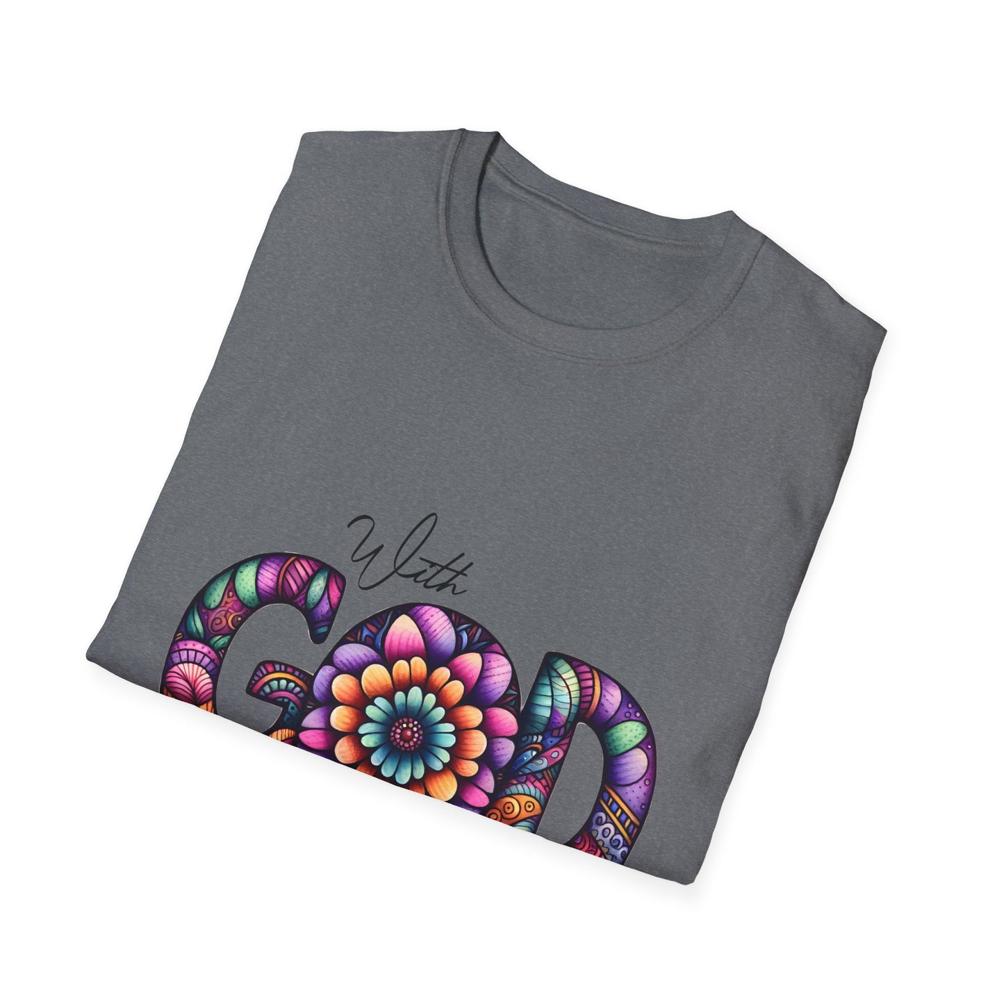 Christian Faith Inspirational Tee, Unisex Graphic Shirt, Religious Quote Apparel, Comfortable Cotton Blend Clothing, Positive Message Top