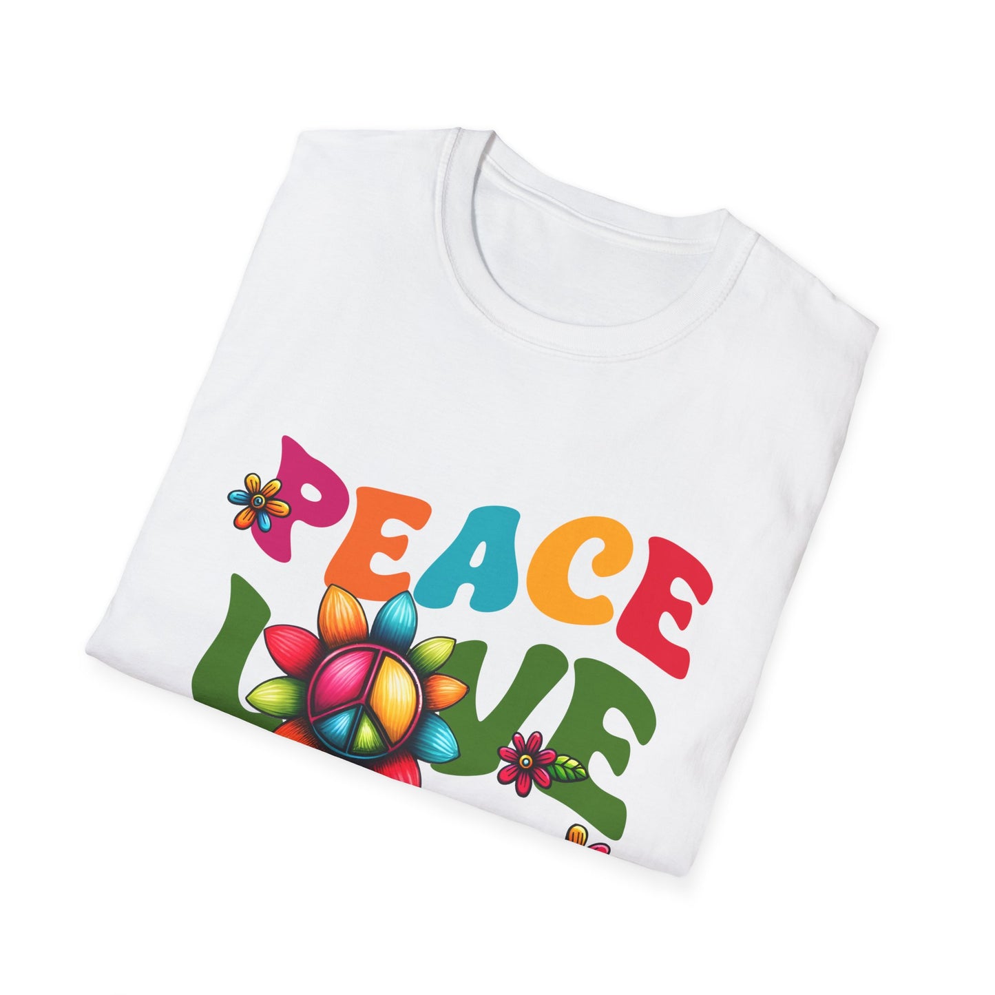 Christian Peace Love Jesus Unisex Softstyle T-Shirt, Religious Faith Tee, Christian Gift, Inspirational Shirt, Religious Apparel, Christian