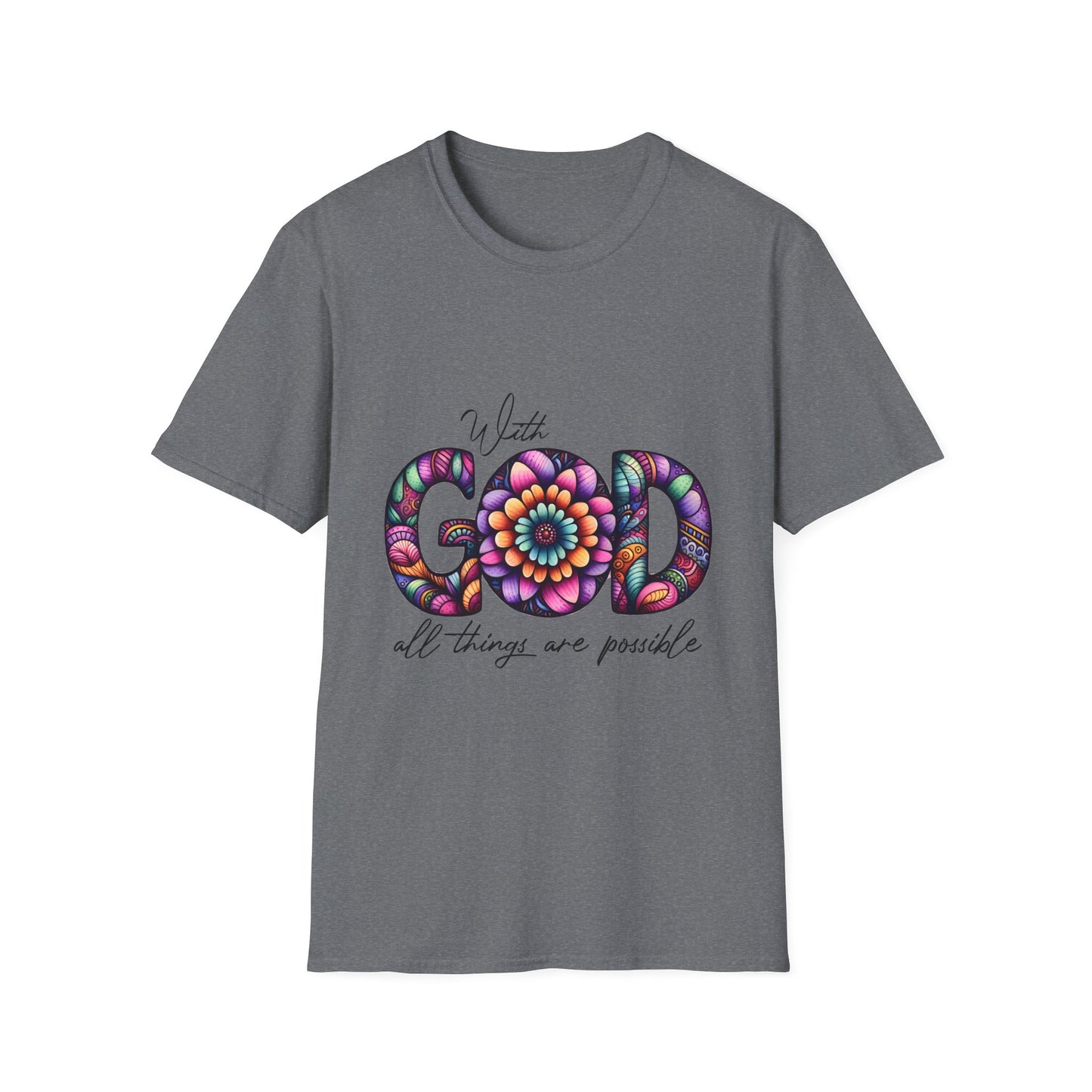 Christian Faith Inspirational Tee, Unisex Graphic Shirt, Religious Quote Apparel, Comfortable Cotton Blend Clothing, Positive Message Top