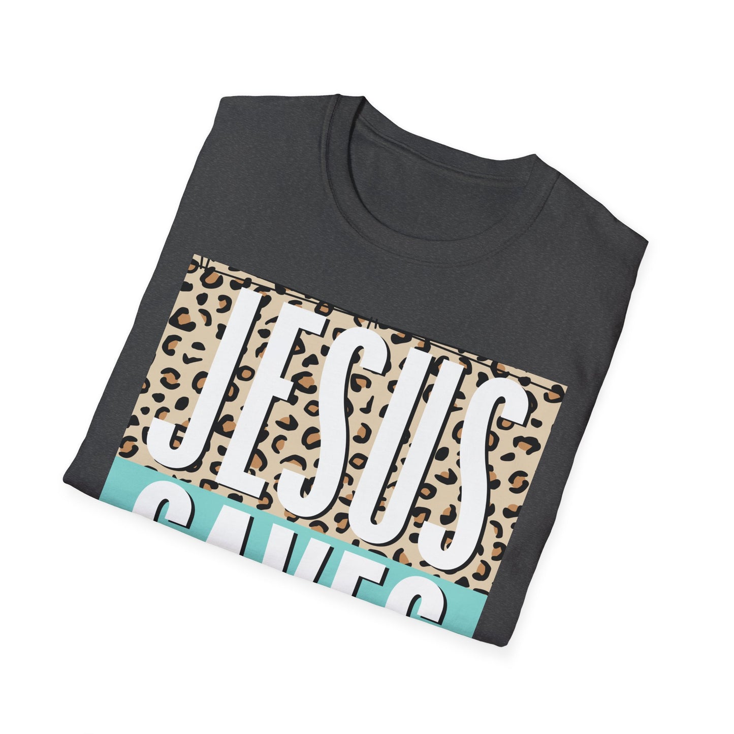 Religious Jesus Saves Unisex Softstyle T-Shirt, Christian Faith Tee, Church Gift, Inspirational Shirt, Religious Apparel