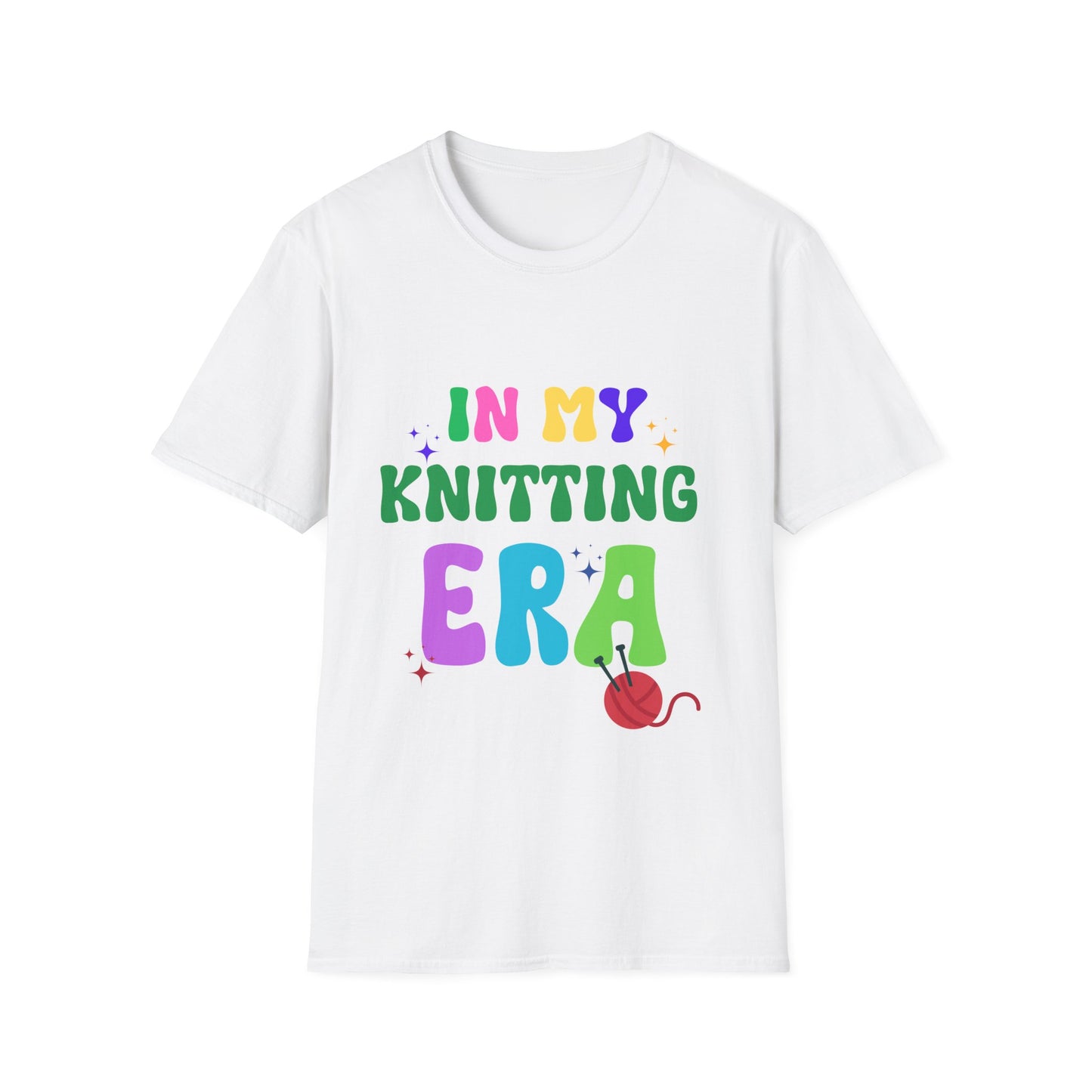 Knitting Era Unisex Softstyle T-Shirt, Knit Lover Gift Tee, Comfy Knitting Shirt, Knitter's Wardrobe Essential, Knitting Hobby Apparel