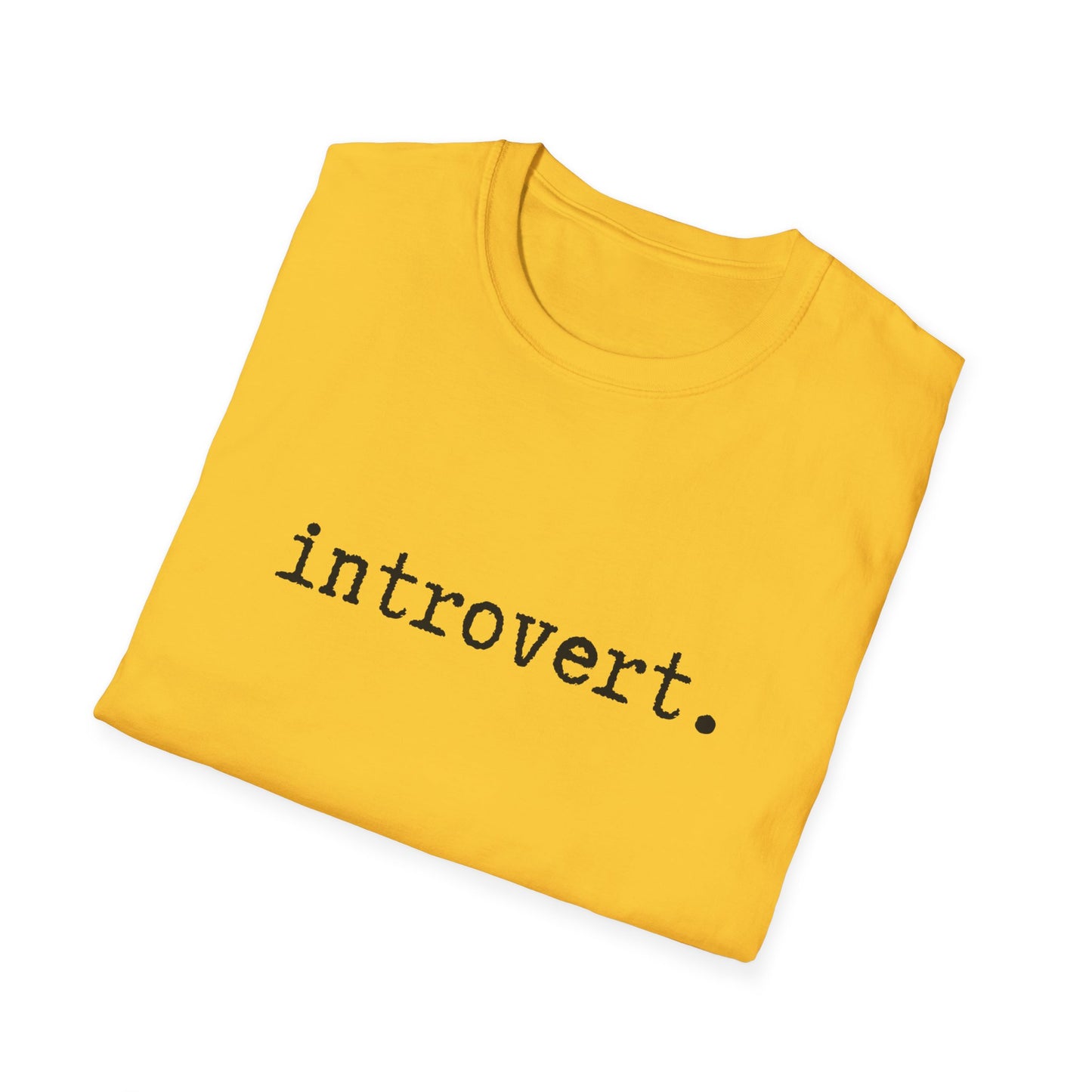 Introvert Unisex Softstyle T-Shirt, Minimalist tee, minimalist fashion, Simple message t-shirt, gift for him, gift for her, message tee
