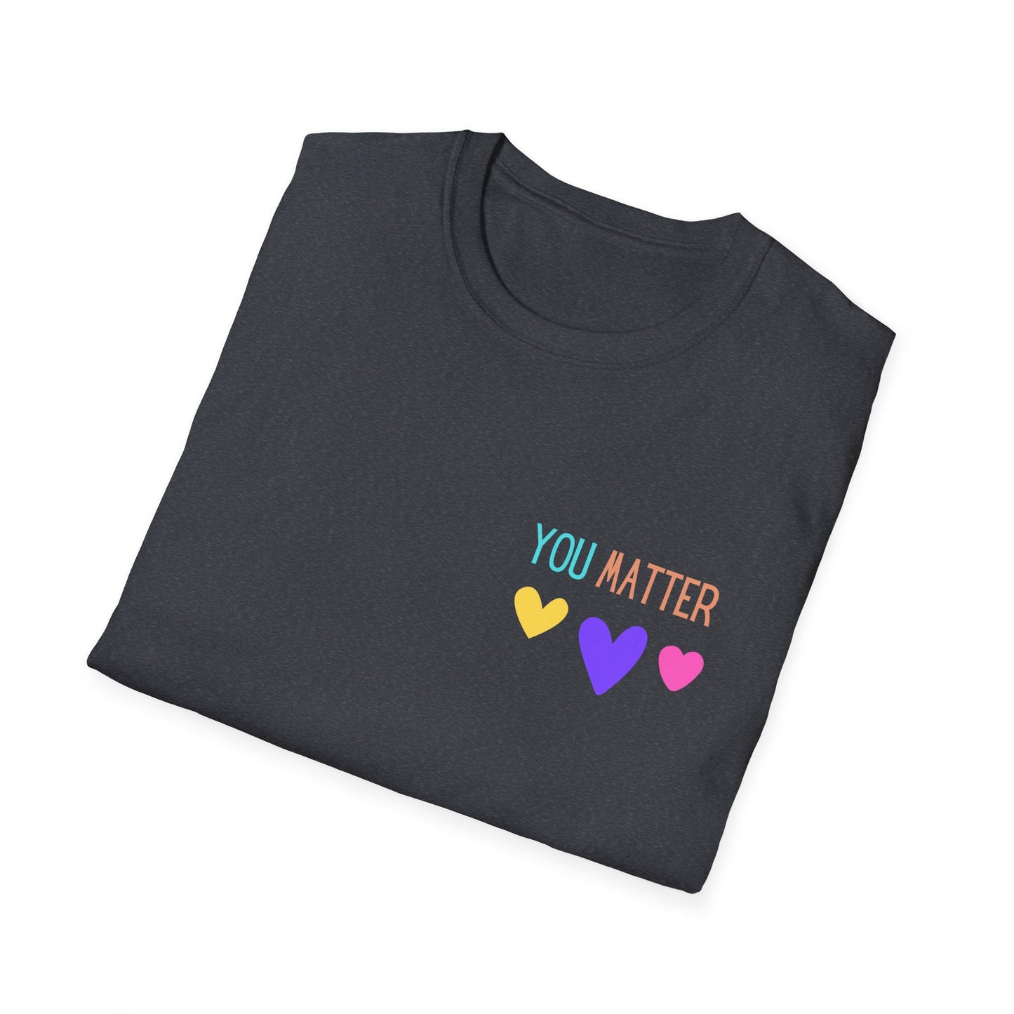 Encouraging Reminder Unisex Softstyle T-Shirt, You Matter Tee, Positive Message Shirt, Mental Health Awareness Top, Inspirational Graphic