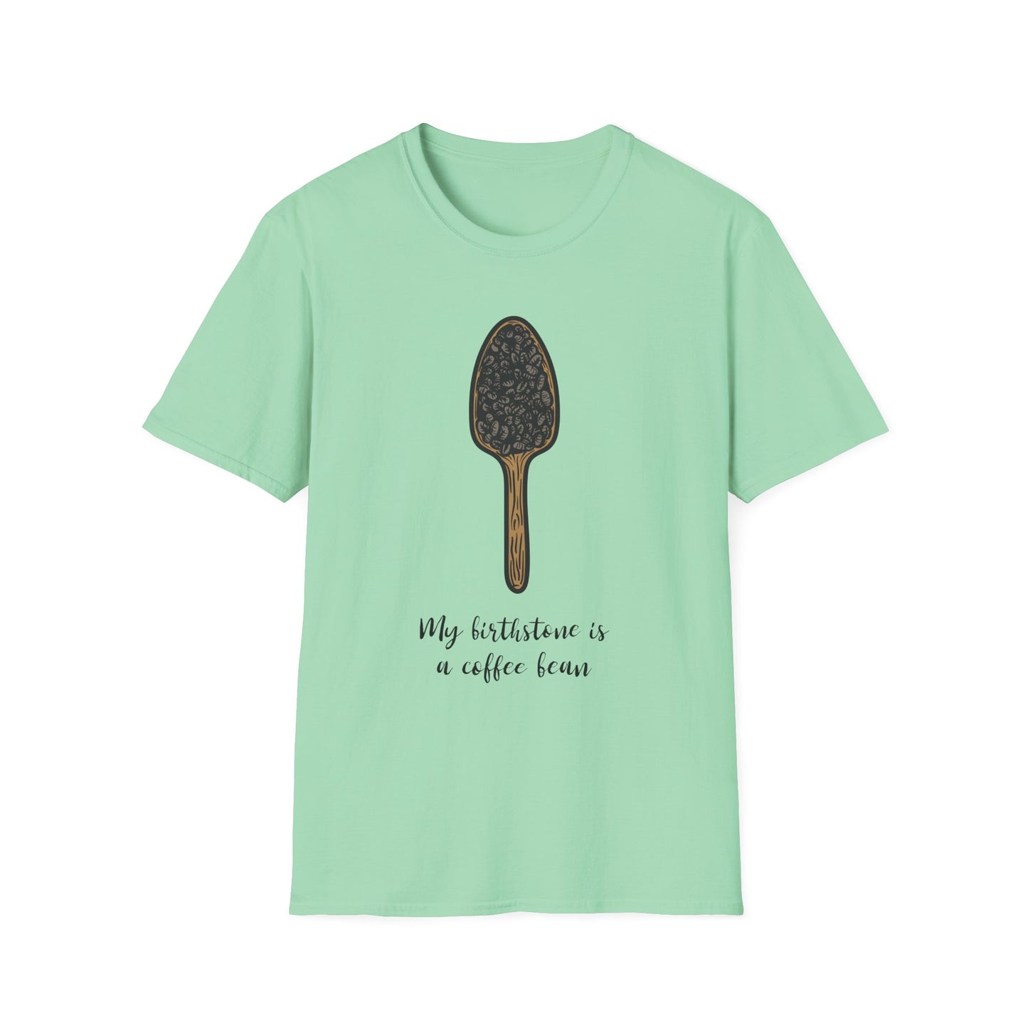 Coffee Bean Birthstone Unisex T-Shirt, Coffee Lover Tee, Funny Coffee Shirt, Gift for Coffee Drinkers, Coffee Obsessed Apparel