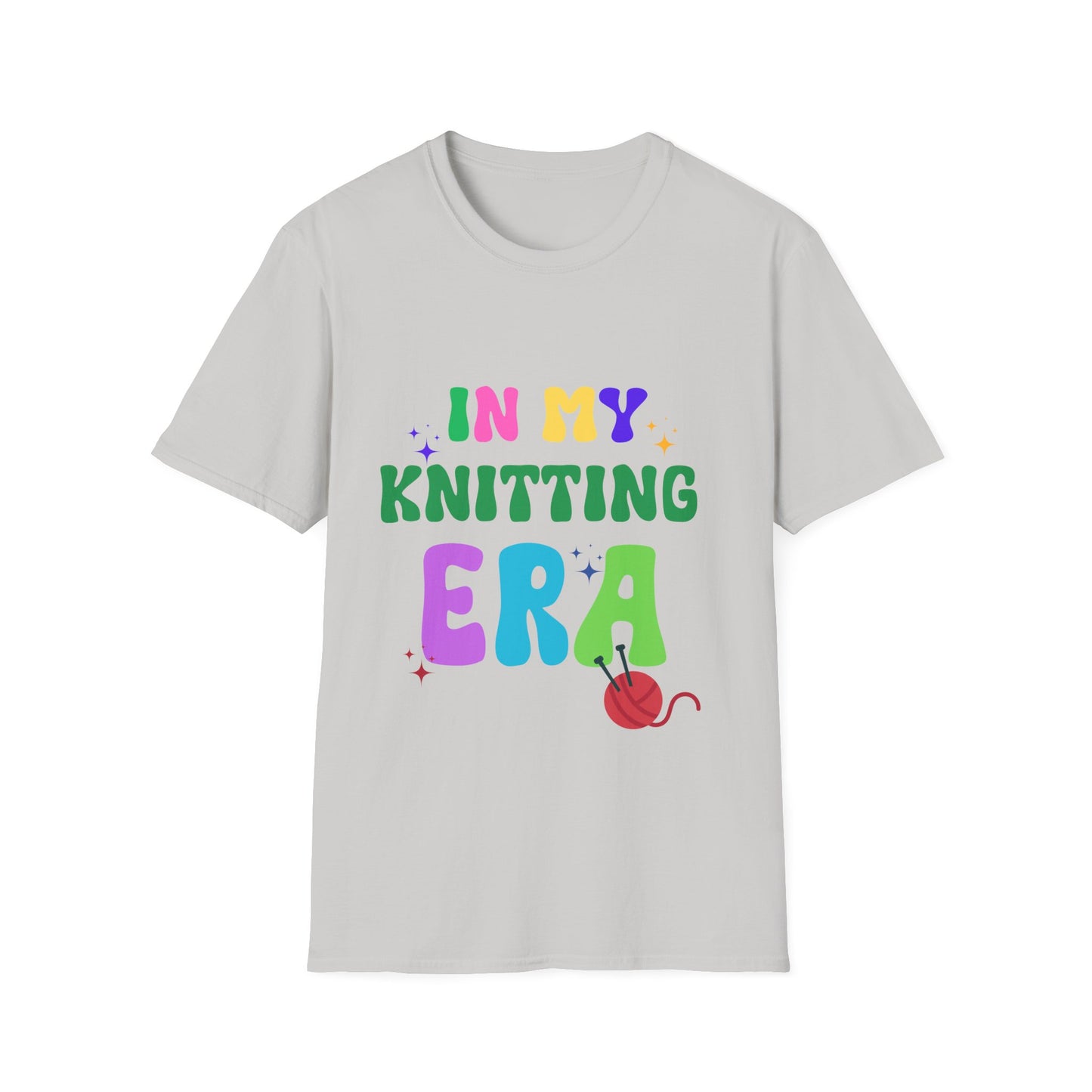 Knitting Era Unisex Softstyle T-Shirt, Knit Lover Gift Tee, Comfy Knitting Shirt, Knitter's Wardrobe Essential, Knitting Hobby Apparel