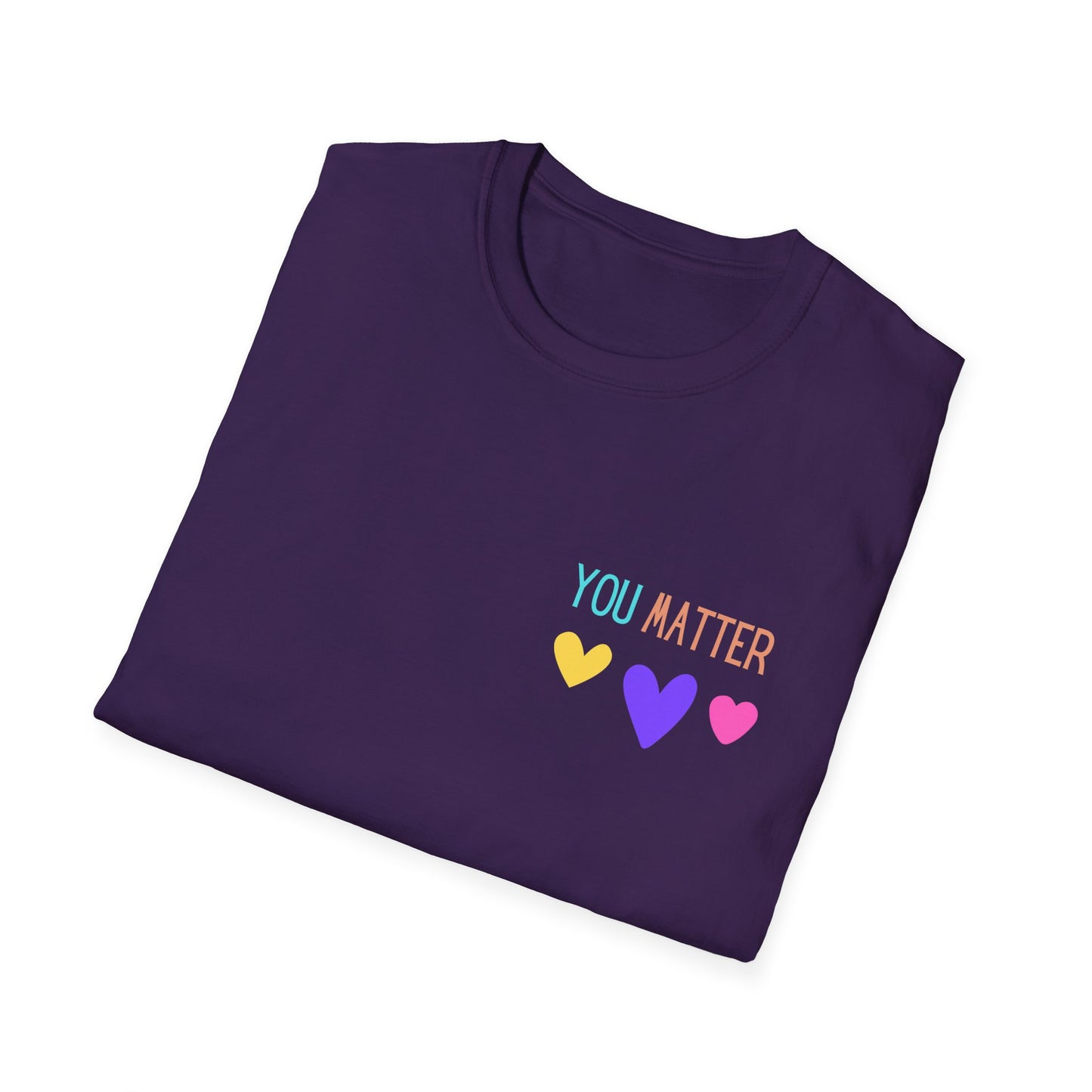 Encouraging Reminder Unisex Softstyle T-Shirt, You Matter Tee, Positive Message Shirt, Mental Health Awareness Top, Inspirational Graphic