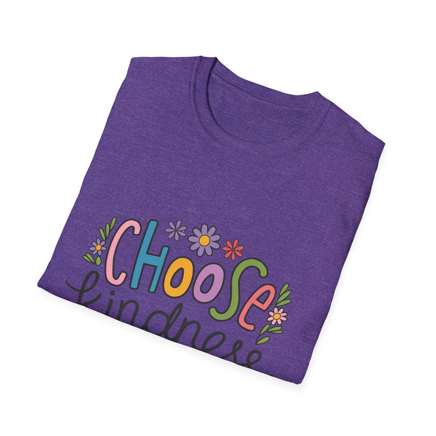 Choose Kindness Unisex Softstyle T-Shirt, Inspirational Tee, Positive Quote Shirt, Gift for Him or Her, Birthday Present