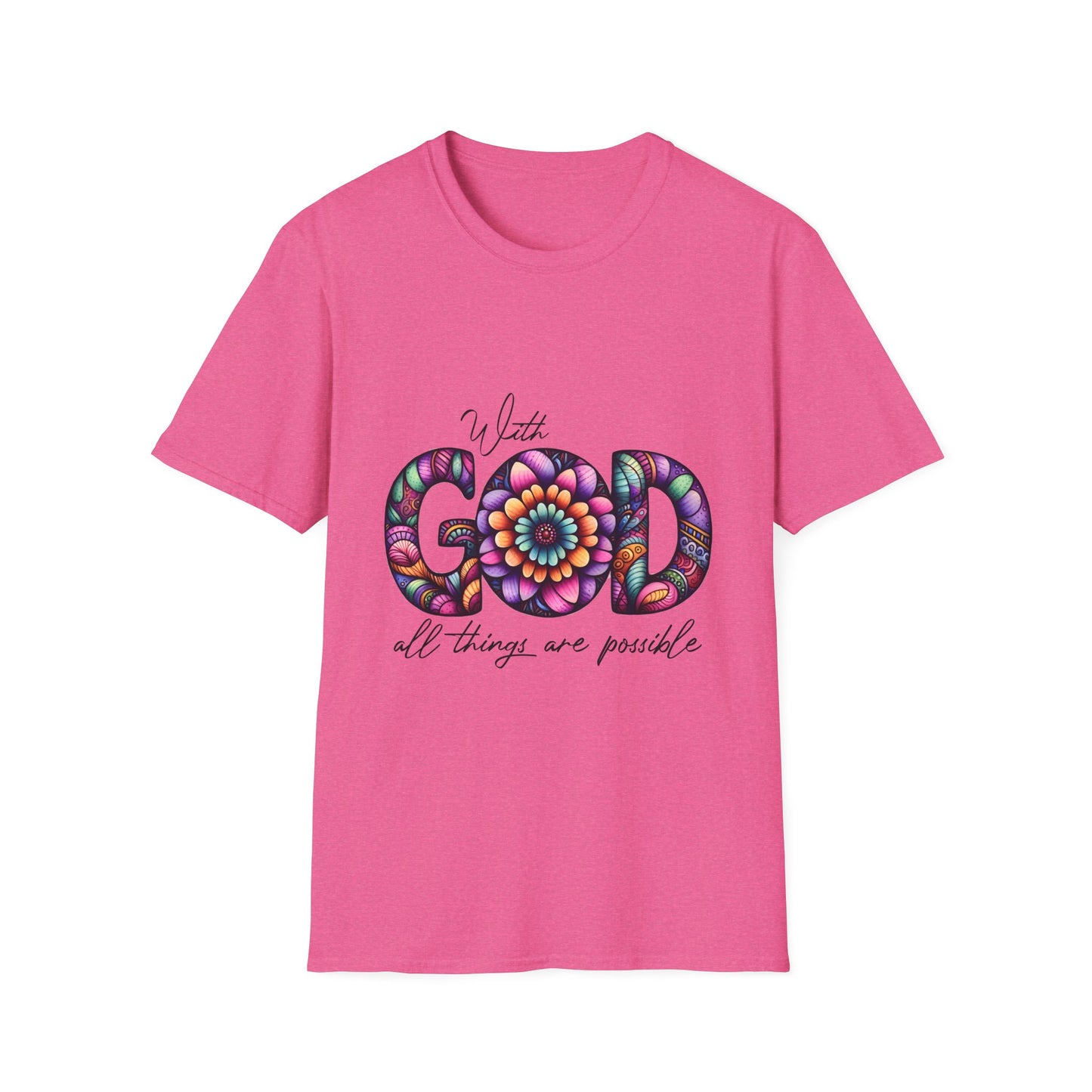 Christian Faith Inspirational Tee, Unisex Graphic Shirt, Religious Quote Apparel, Comfortable Cotton Blend Clothing, Positive Message Top