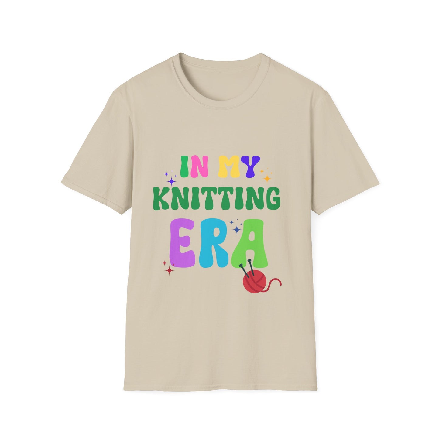 Knitting Era Unisex Softstyle T-Shirt, Knit Lover Gift Tee, Comfy Knitting Shirt, Knitter's Wardrobe Essential, Knitting Hobby Apparel