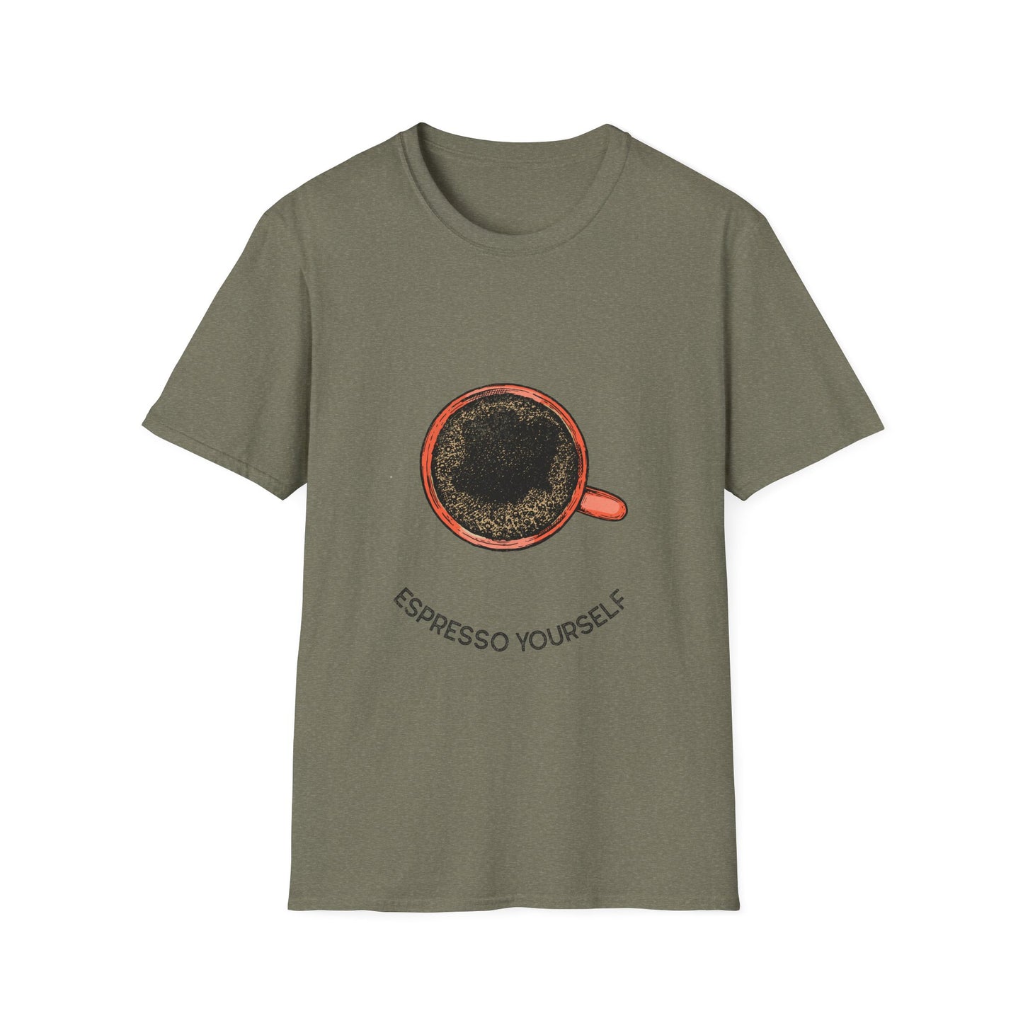 Espresso Yourself Unisex Softstyle T-Shirt, Coffee Lover Tee, Funny Coffee Shirt, Gift for Coffee Drinkers, Coffee Obsessed Apparel