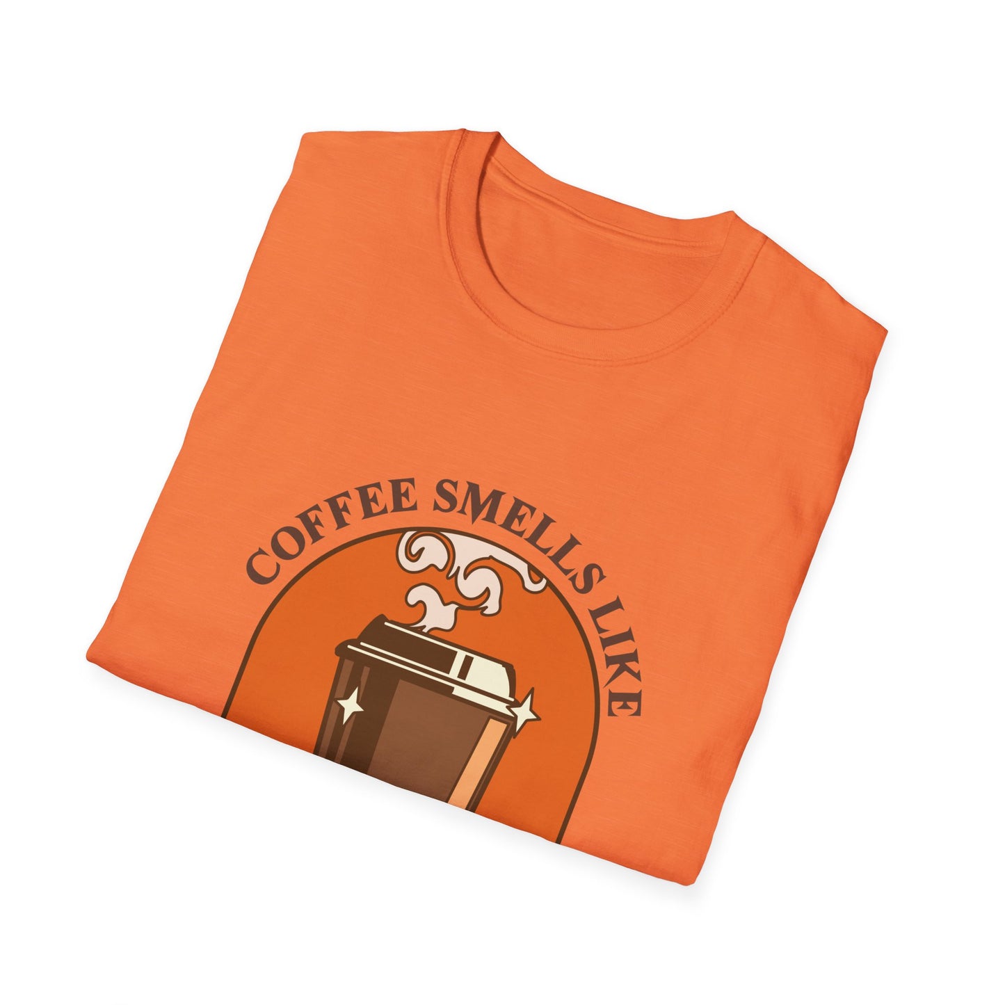 Coffee Smells like Magic Unisex Softstyle T-Shirt, Coffee Lover Tee, Funny Coffee Shirt, Gift for Coffee Drinkers, Coffee Obsessed Apparel