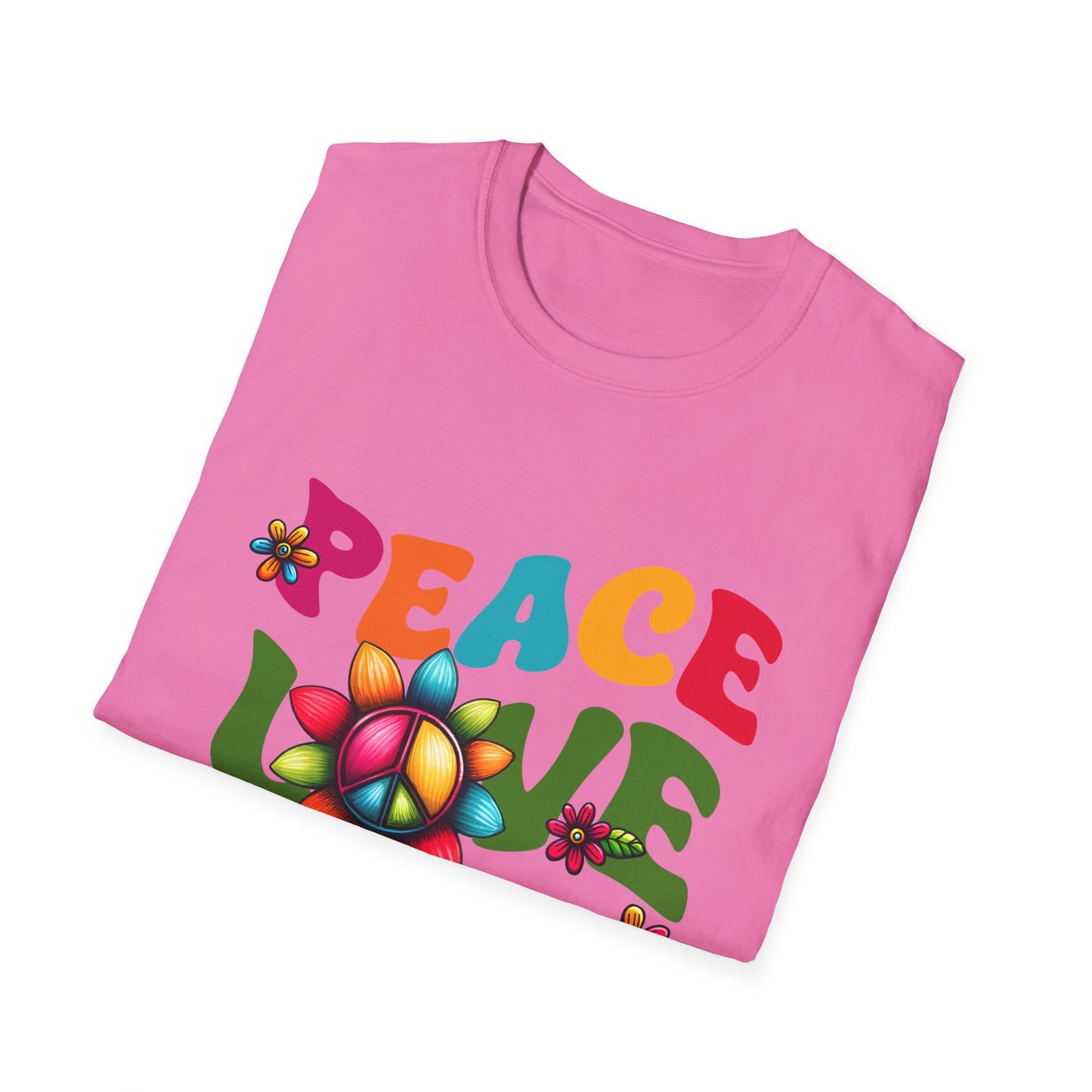 Christian Peace Love Jesus Unisex Softstyle T-Shirt, Religious Faith Tee, Christian Gift, Inspirational Shirt, Religious Apparel, Christian