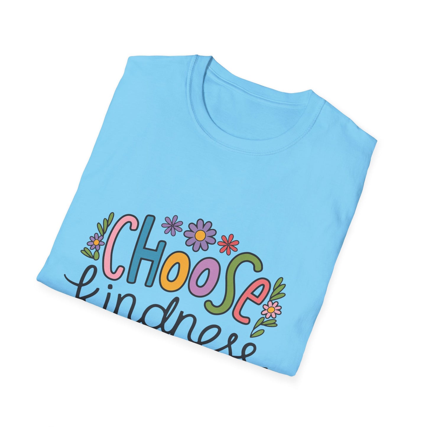 Choose Kindness Unisex Softstyle T-Shirt, Inspirational Tee, Positive Quote Shirt, Gift for Him or Her, Birthday Present