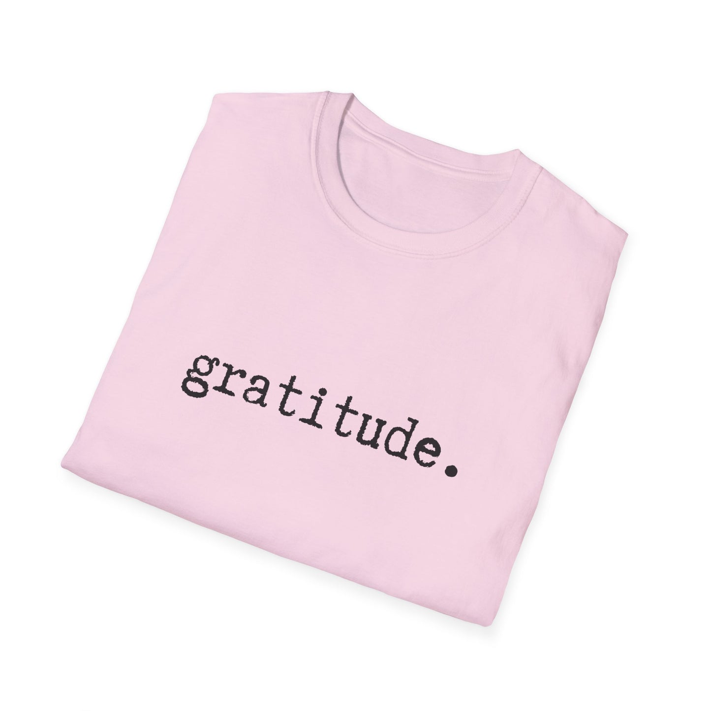 Gratitude Minimalist Softstyle Unisex T-Shirt, Thankful Appreciation Tee, Positive Vibes Shirt, Thank You Minimalist Top, Grateful Gift Idea