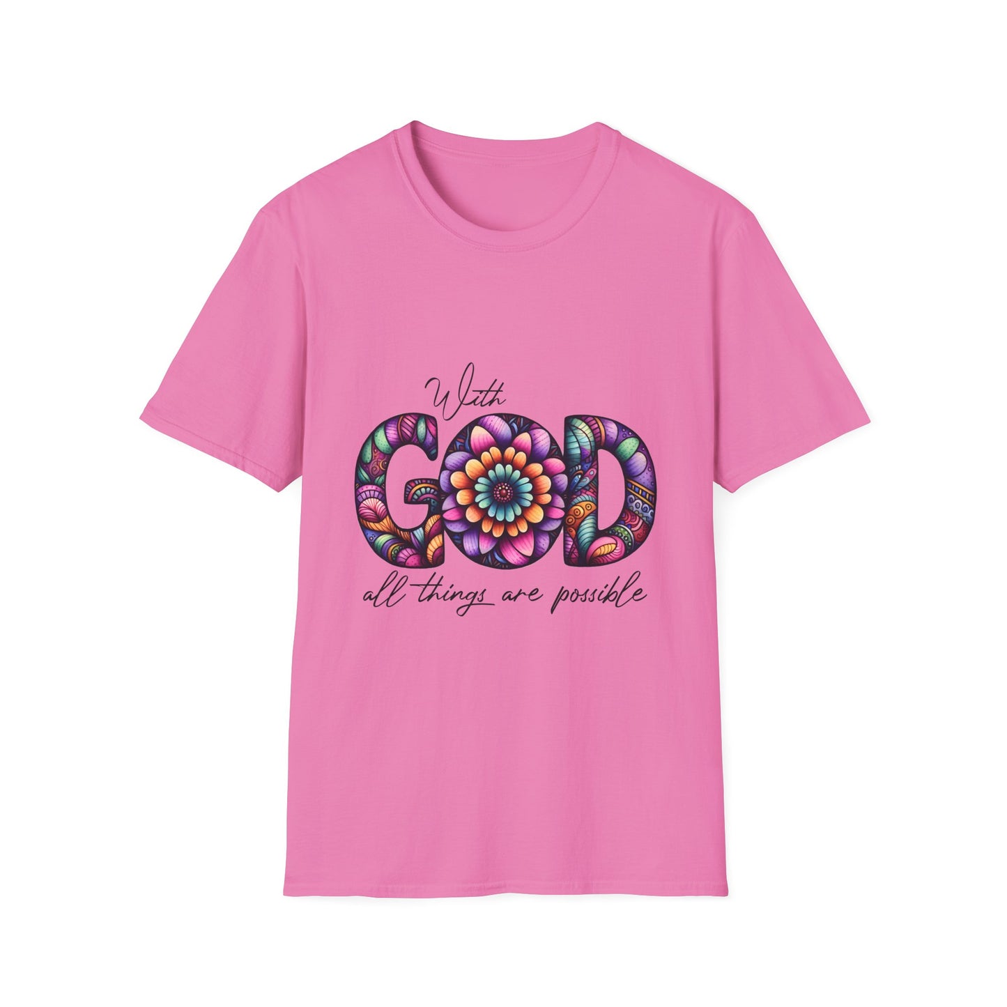 Christian Faith Inspirational Tee, Unisex Graphic Shirt, Religious Quote Apparel, Comfortable Cotton Blend Clothing, Positive Message Top