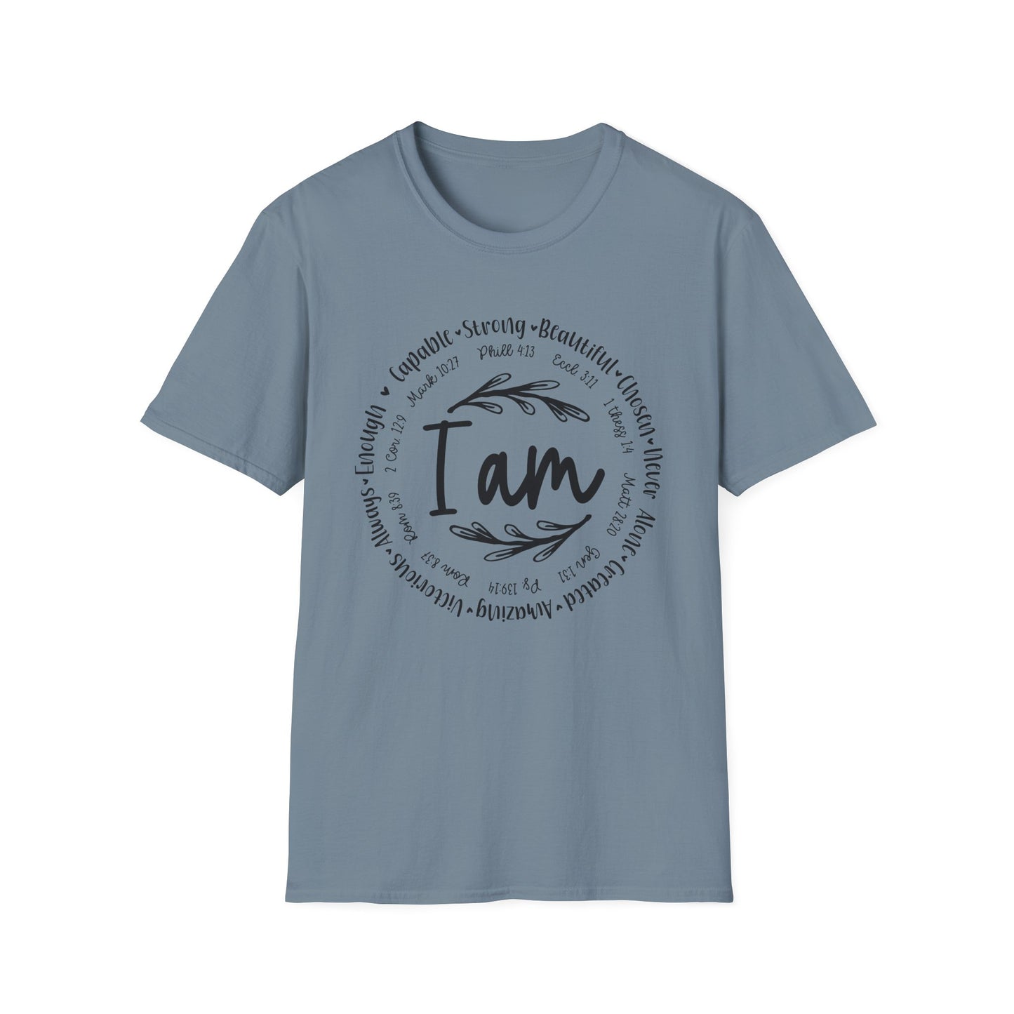 I am capable...Religious Bible Quote Unisex Softstyle T-Shirt, Faith-Based Tee, Christian Unisex Top, Inspirational Graphic Shirt