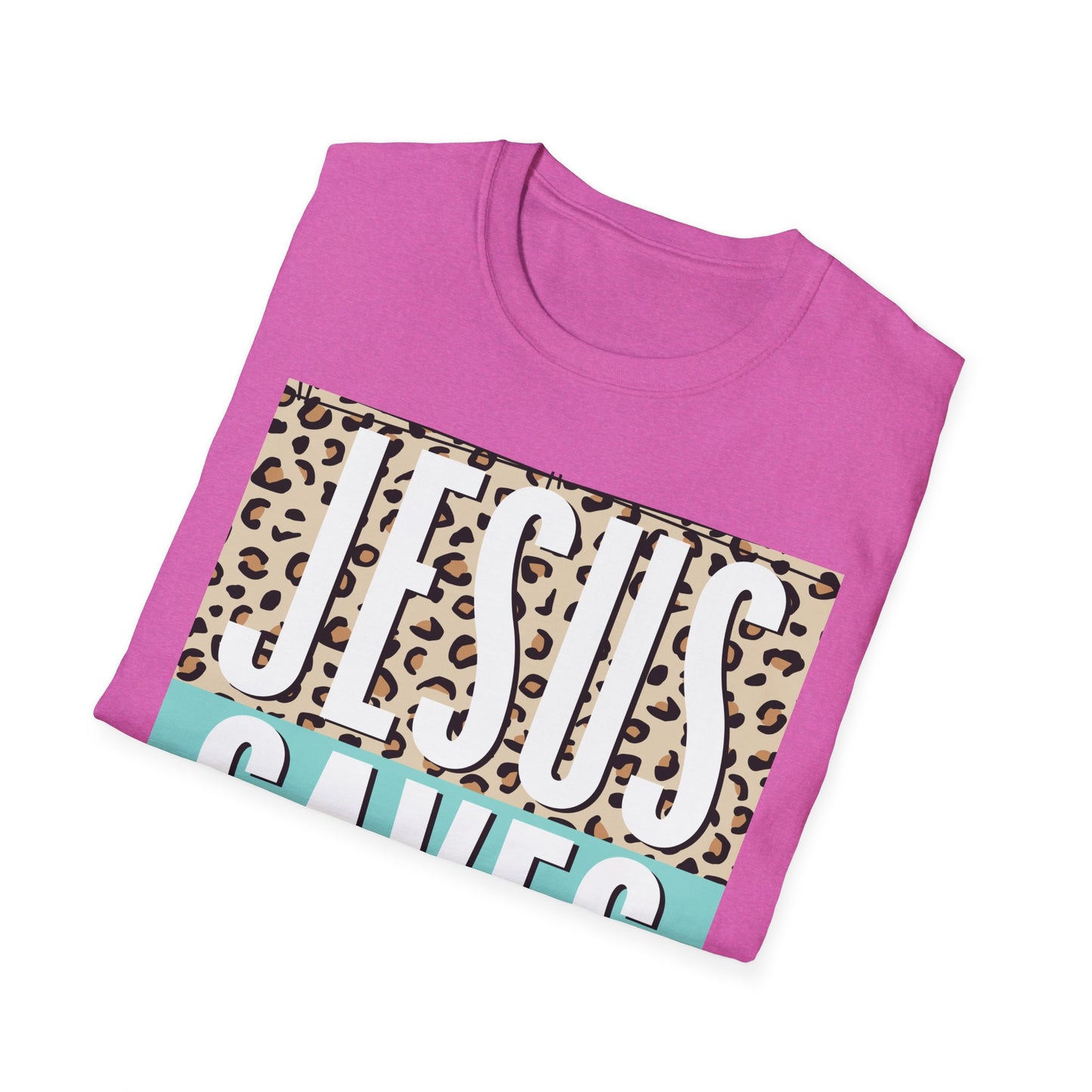 Religious Jesus Saves Unisex Softstyle T-Shirt, Christian Faith Tee, Church Gift, Inspirational Shirt, Religious Apparel