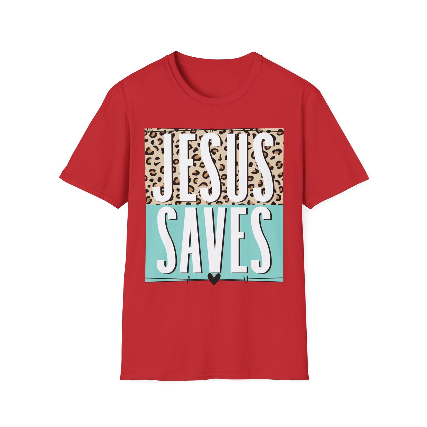 Religious Jesus Saves Unisex Softstyle T-Shirt, Christian Faith Tee, Church Gift, Inspirational Shirt, Religious Apparel