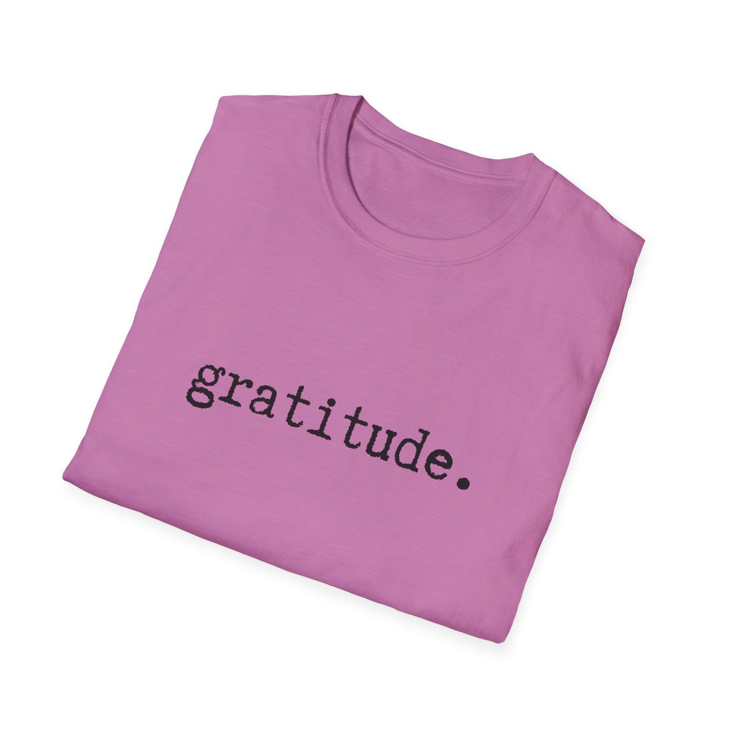 Gratitude Minimalist Softstyle Unisex T-Shirt, Thankful Appreciation Tee, Positive Vibes Shirt, Thank You Minimalist Top, Grateful Gift Idea