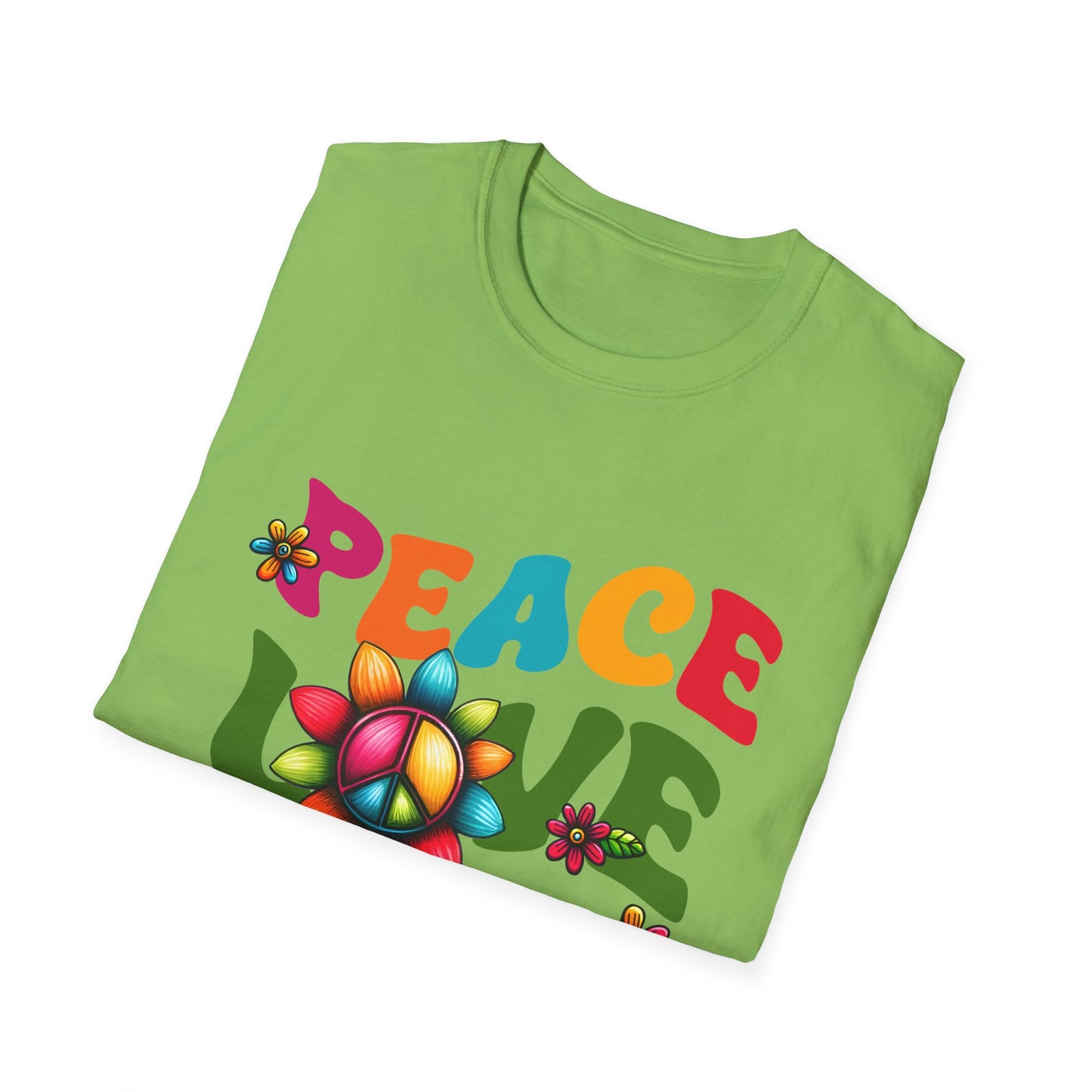 Christian Peace Love Jesus Unisex Softstyle T-Shirt, Religious Faith Tee, Christian Gift, Inspirational Shirt, Religious Apparel, Christian