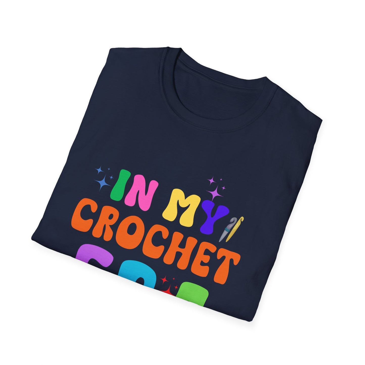 Crocheting Era Unisex T-Shirt, Handmade Crochet Lover Tee, Vintage Style Knitting Shirt, Crafty Gift for Knitters, Soft Cotton Top