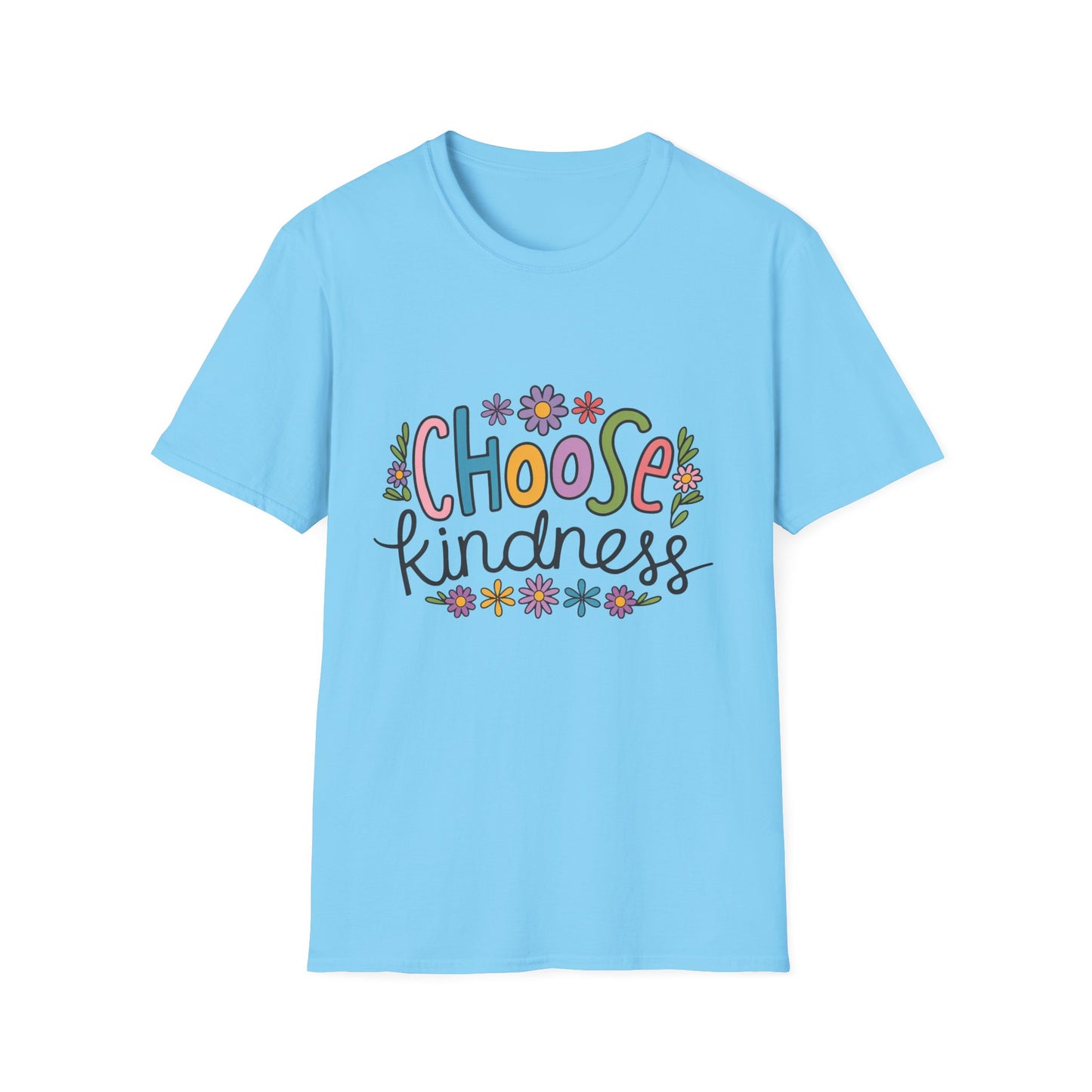 Choose Kindness Unisex Softstyle T-Shirt, Inspirational Tee, Positive Quote Shirt, Gift for Him or Her, Birthday Present