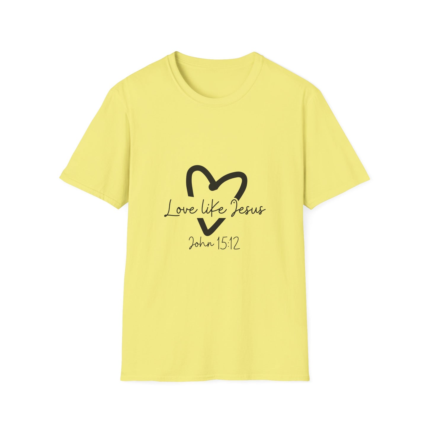 Christian Unisex T-Shirt, Inspirational Jesus Tee, Religious Graphic Tee, Comfortable Softstyle Top, Christian Gift, Printed Front and Back