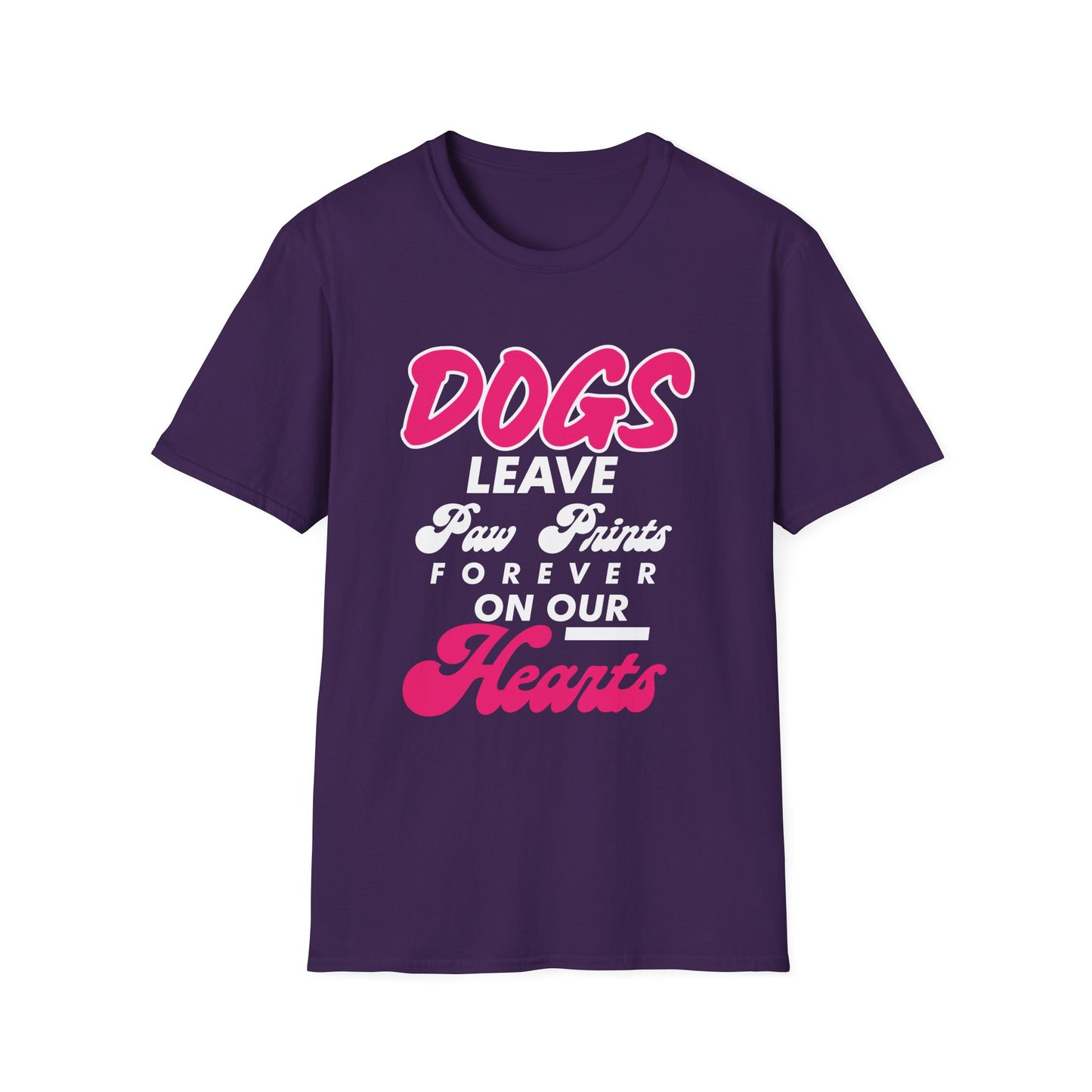 Dog Lover Unisex Softstyle T-Shirt, Dogs Leave Paw Prints, Pet Owner Tee, Animal Lover Gift, Cute Puppy Shirt