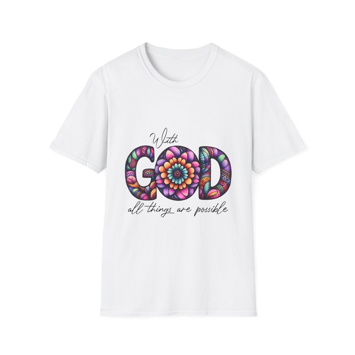 Christian Faith Inspirational Tee, Unisex Graphic Shirt, Religious Quote Apparel, Comfortable Cotton Blend Clothing, Positive Message Top