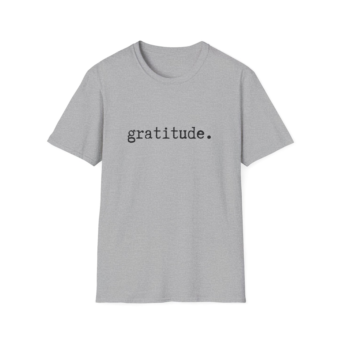 Gratitude Minimalist Softstyle Unisex T-Shirt, Thankful Appreciation Tee, Positive Vibes Shirt, Thank You Minimalist Top, Grateful Gift Idea