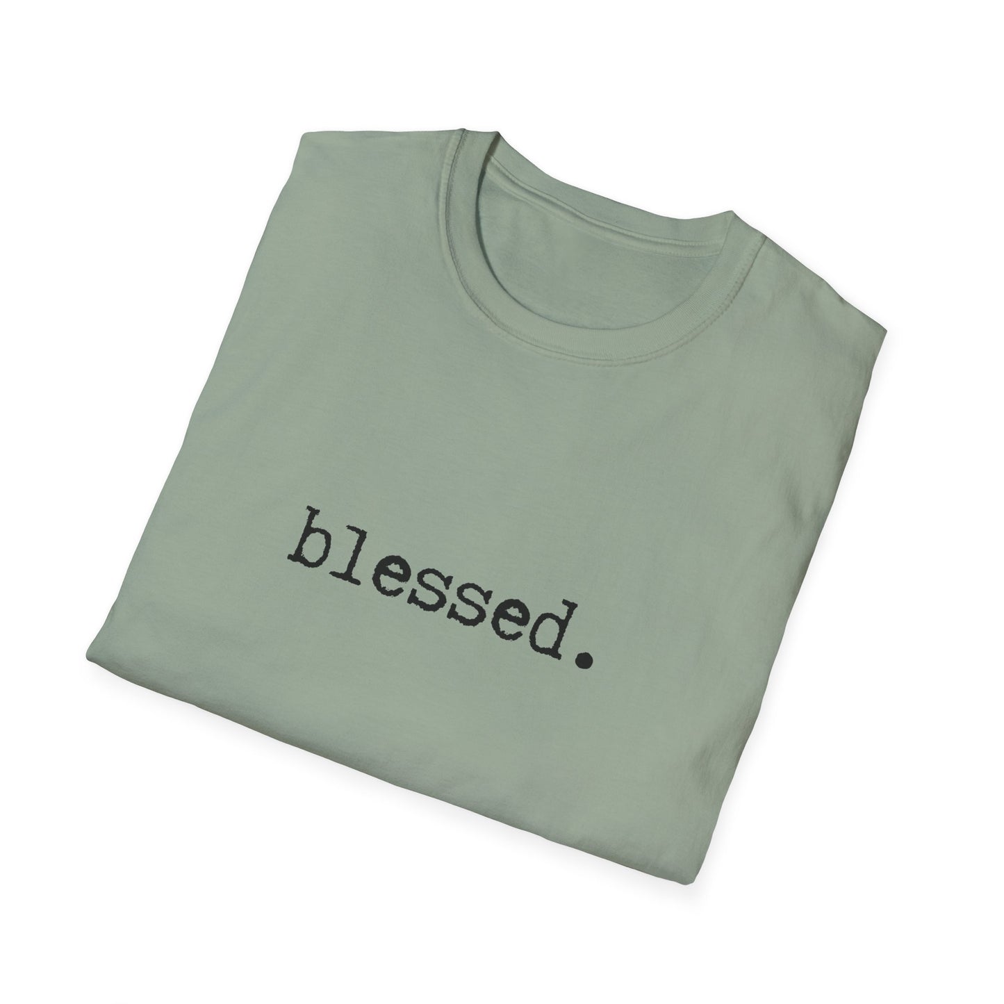 Blessed Unisex Softstyle T-Shirt, Minimalist tee, minimalist fashion, Simple message t-shirt, gift for him, gift for her, message tee