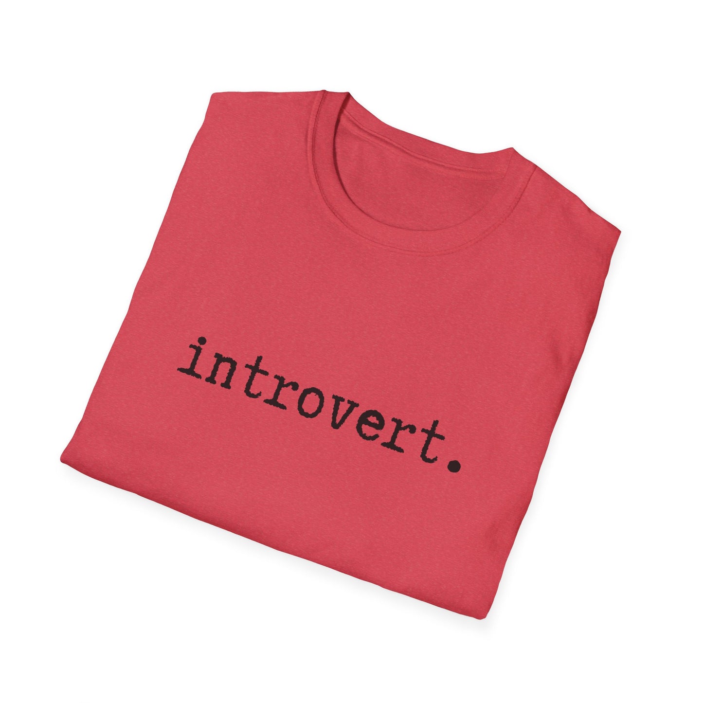 Introvert Unisex Softstyle T-Shirt, Minimalist tee, minimalist fashion, Simple message t-shirt, gift for him, gift for her, message tee