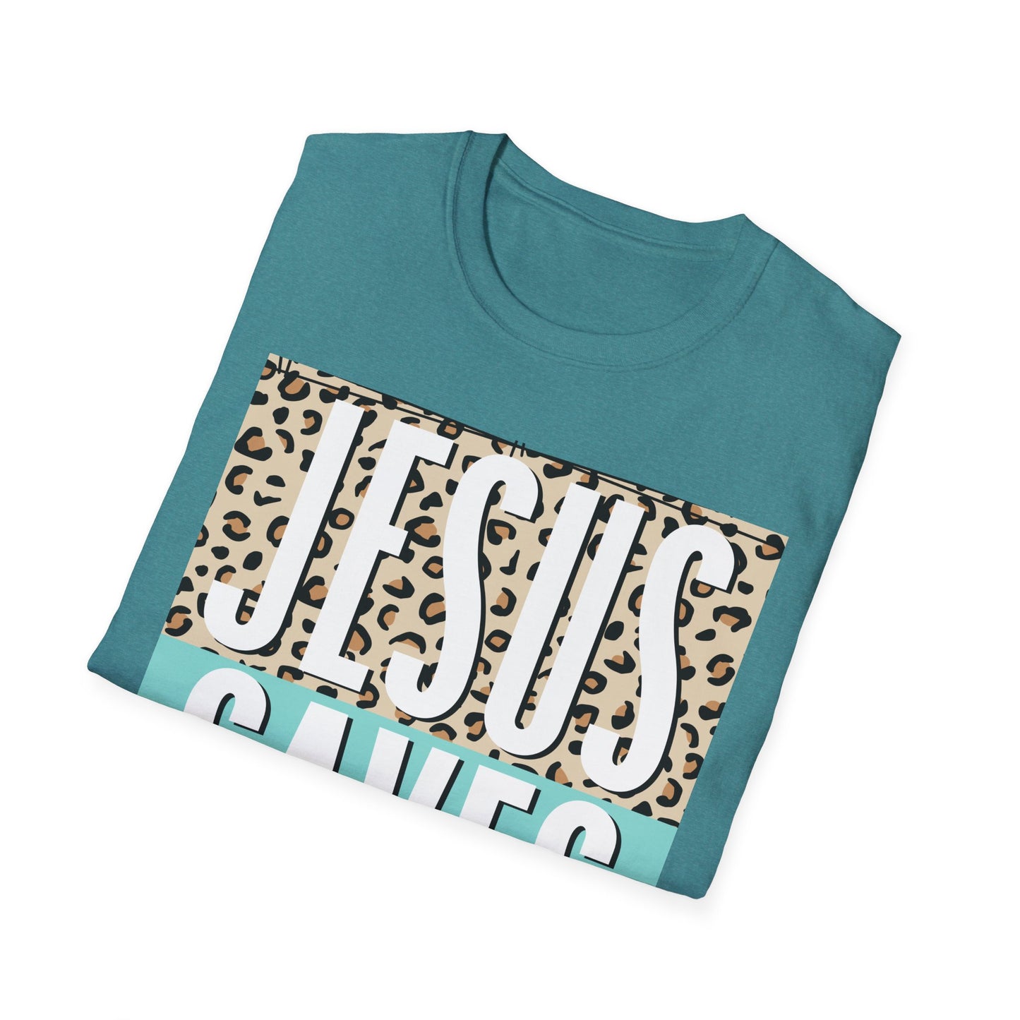 Religious Jesus Saves Unisex Softstyle T-Shirt, Christian Faith Tee, Church Gift, Inspirational Shirt, Religious Apparel