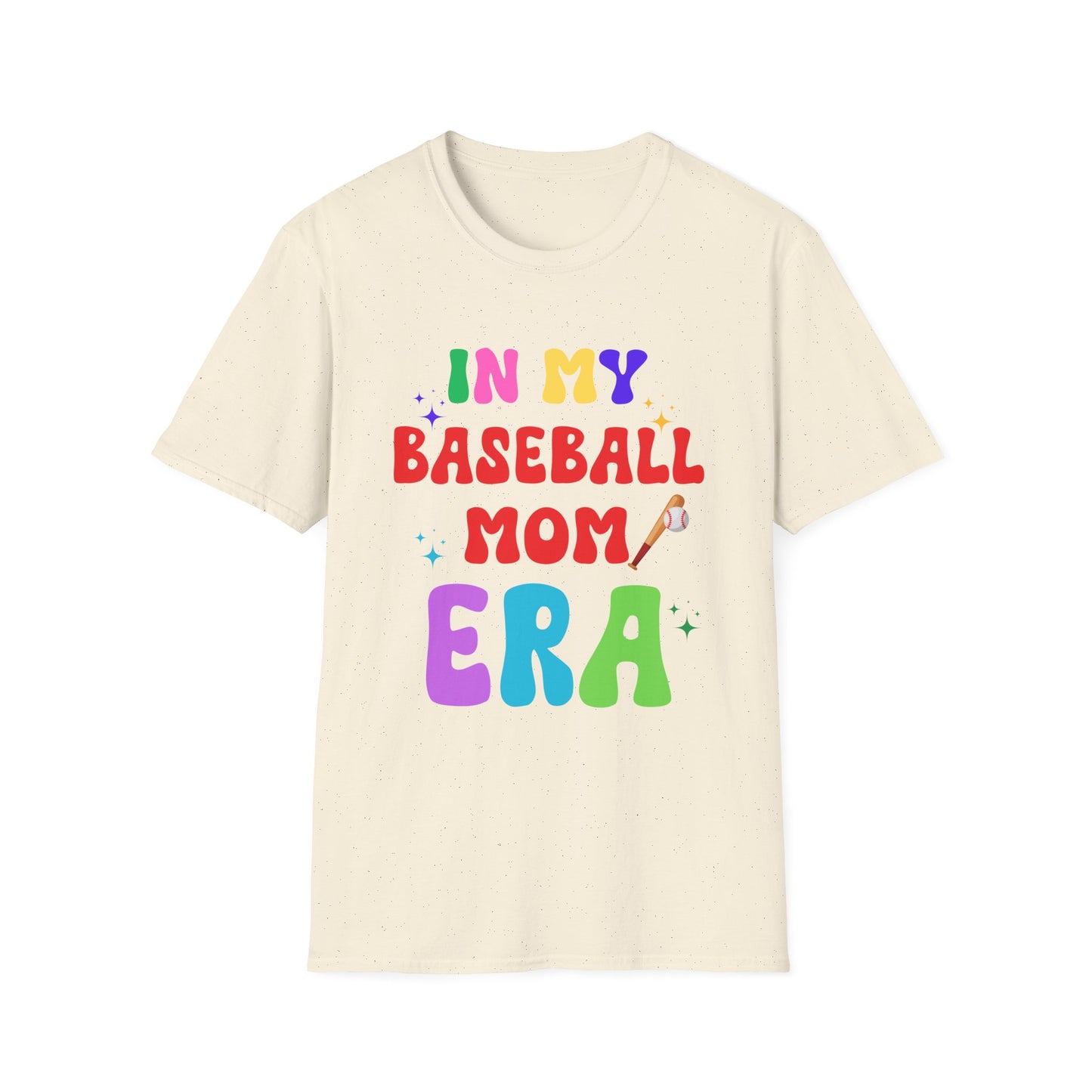 Baseball Mom Era Unisex Softstyle T-Shirt, Sports Mom Tee, Mom Life Shirt, Baseball Mom Gift, Softstyle Tee for Mom