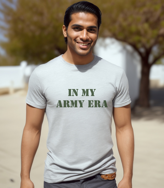Vintage Military Unisex T-Shirt, Army Era Tee, Military Style Shirt, Camouflage Graphic Tee, Army Green Shirt